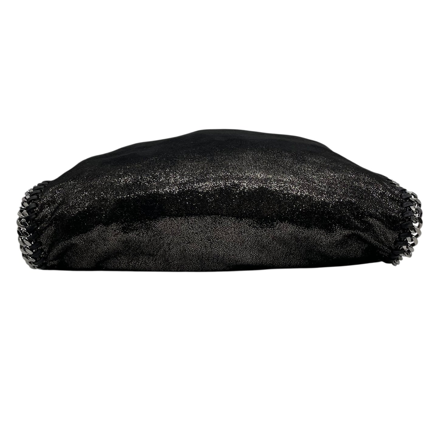 極 美品 希少色 Stella McCartney ステラマッカートニー ファラベラ トートバッグ メタリック 黒 ブラック チェーンショルダー アイコニック レディース C1