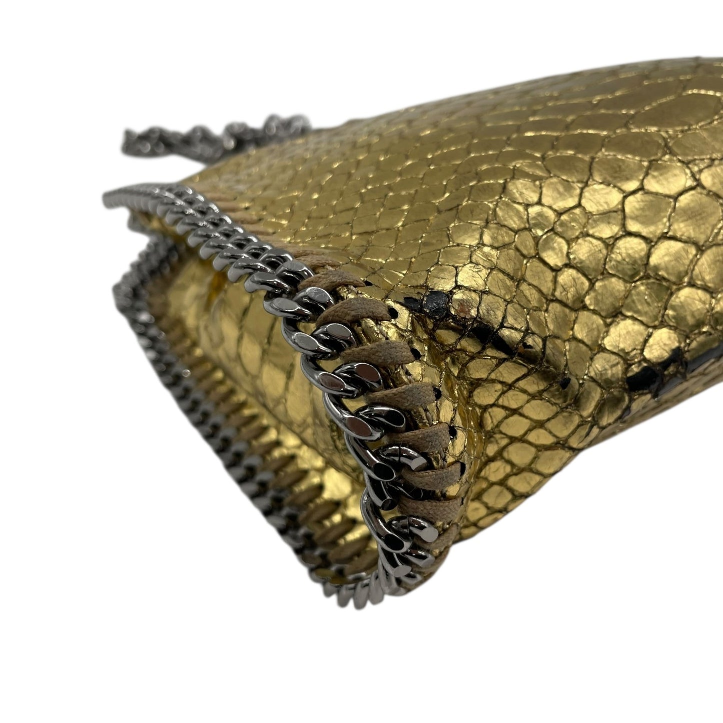 ステラ マッカートニー ファラベラ ミニ トート ゴールド 型押し チェーン 2WAY ヴィーガンレザー C7