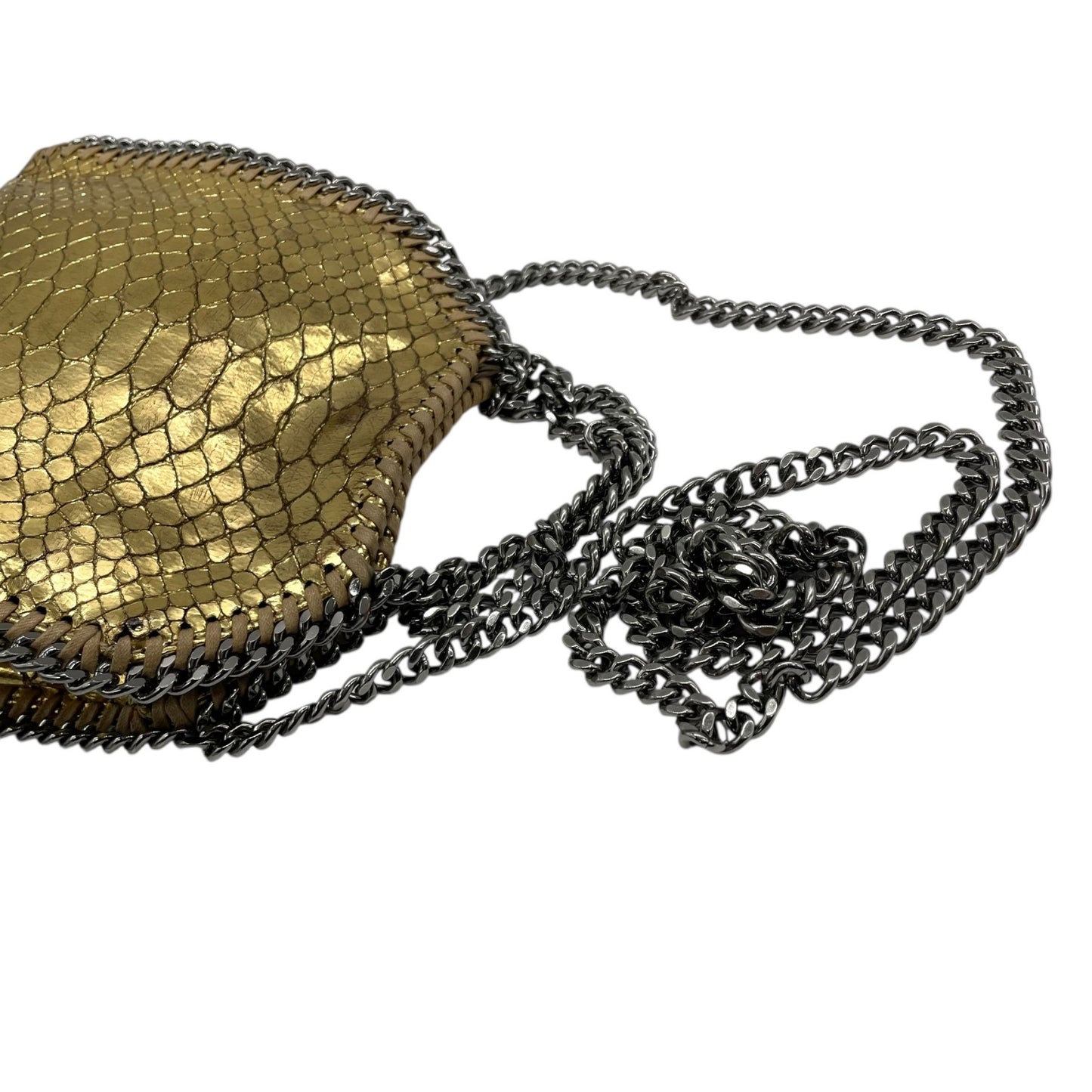 ステラ マッカートニー ファラベラ ミニ トート ゴールド 型押し チェーン 2WAY ヴィーガンレザー C7