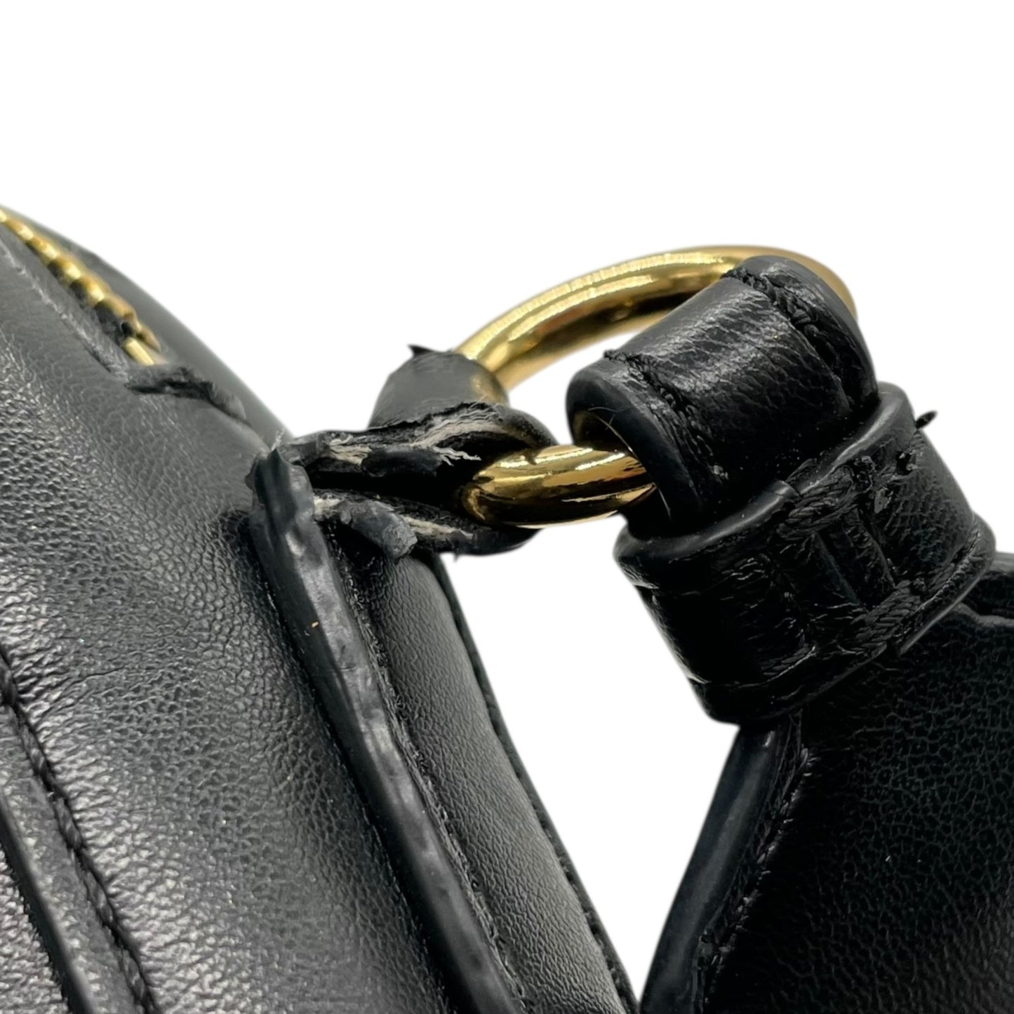 ステラマッカートニー Stella McCartney カメラバッグ ブラック フェイクレザー パーフォレートロゴ ショルダーバッグ クロスボディ 2WAY ロゴストラップ デイリーユース C3