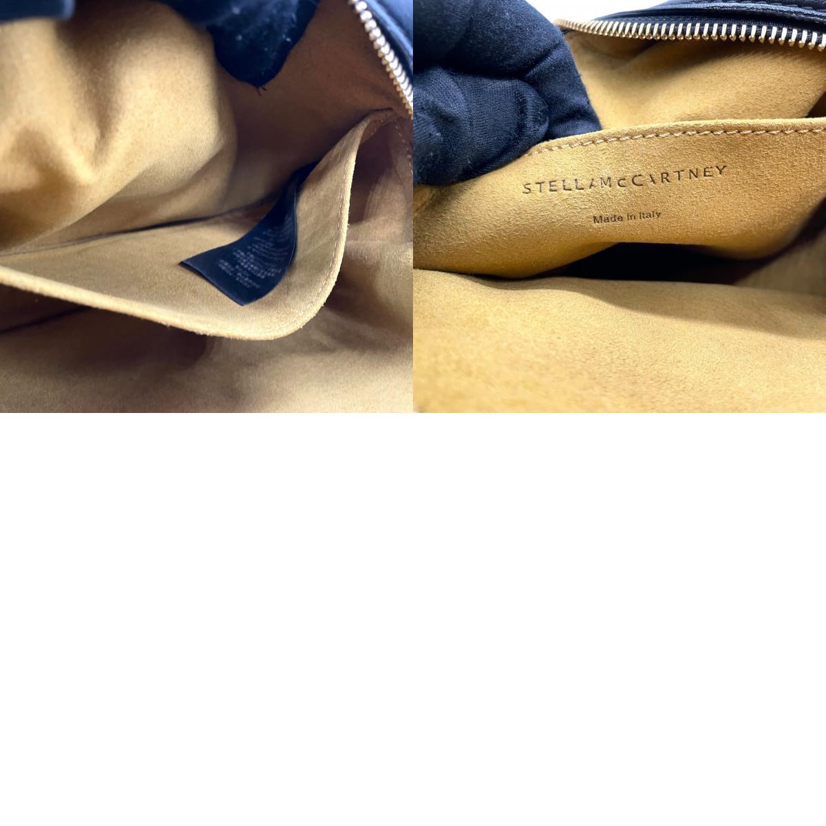 ステラマッカートニー Stella McCartney カメラバッグ ブラック フェイクレザー パーフォレートロゴ ショルダーバッグ クロスボディ 2WAY ロゴストラップ デイリーユース C3