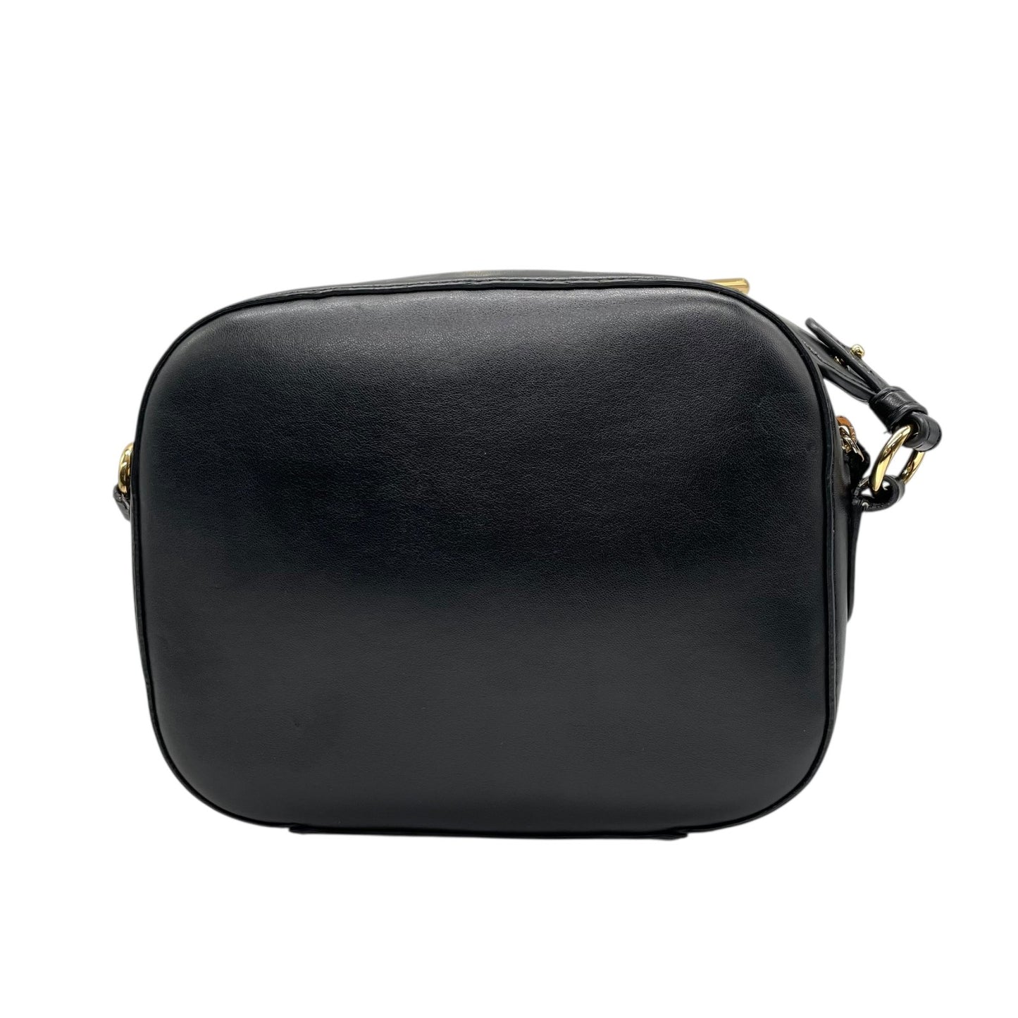 ステラマッカートニー Stella McCartney カメラバッグ ブラック フェイクレザー パーフォレートロゴ ショルダーバッグ クロスボディ 2WAY ロゴストラップ デイリーユース C3