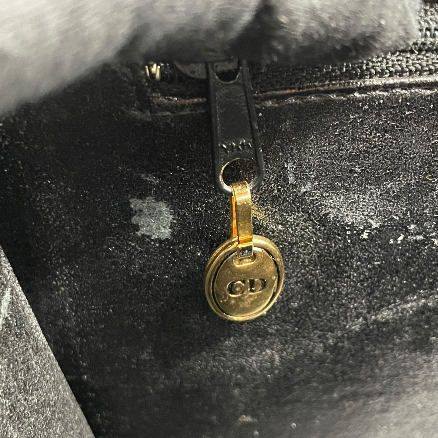 Christian Dior ヴィンテージ トップハンドル フォーマル ハンドバッグ レザー ブラック CDロゴ ゴールド金具 クラシック A