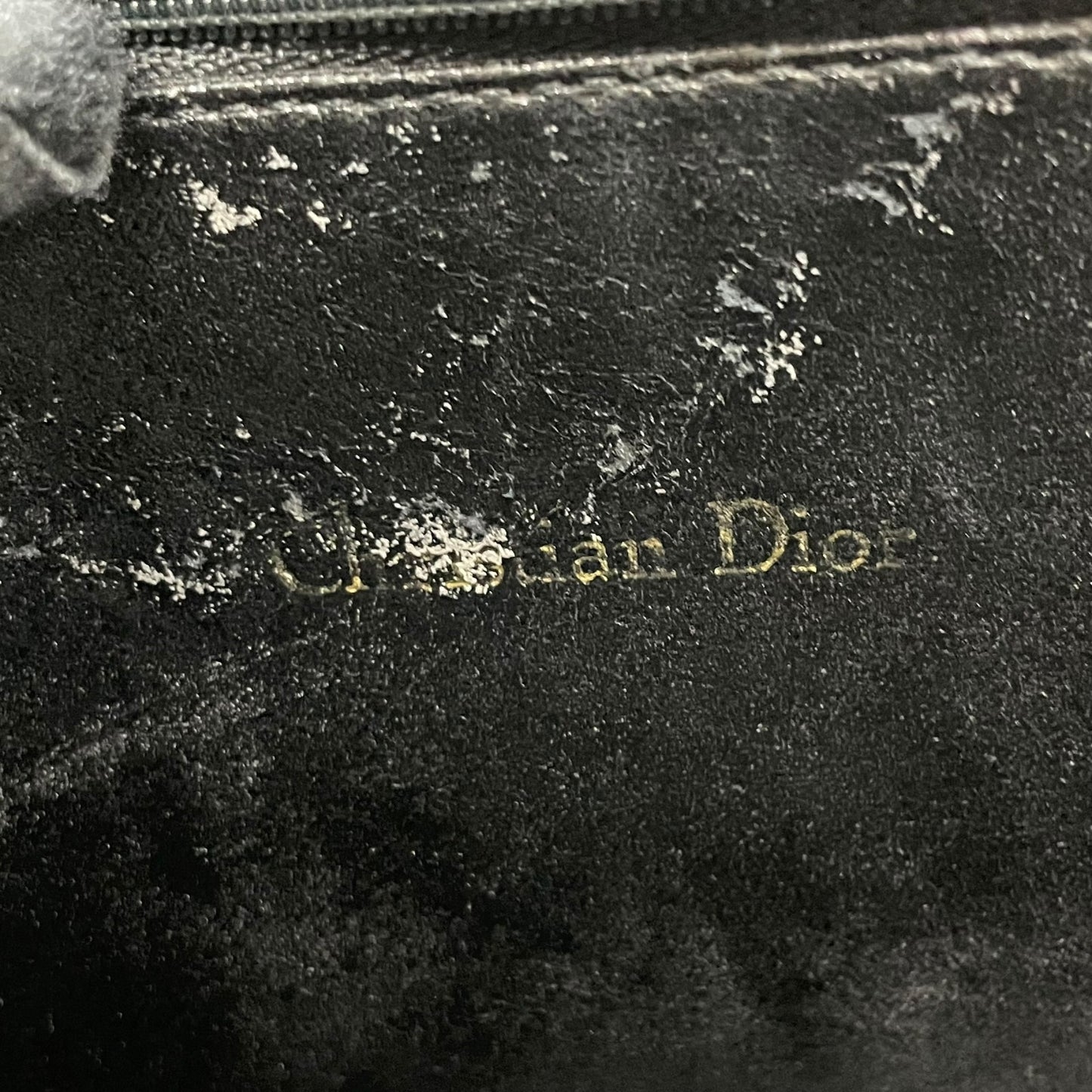 Christian Dior ヴィンテージ トップハンドル フォーマル ハンドバッグ レザー ブラック CDロゴ ゴールド金具 クラシック A