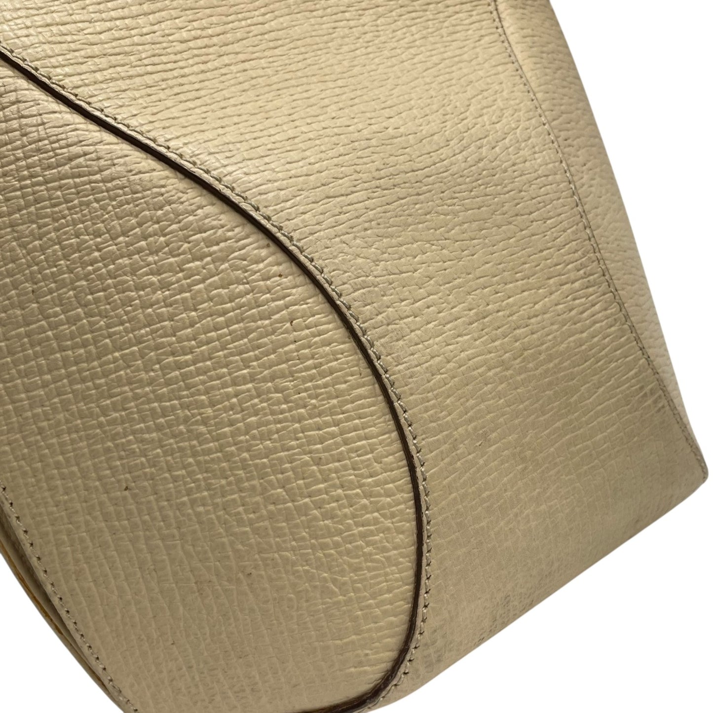 LOEWE ロエベ アナグラム エンボス レザー ハンドバッグ ベージュ ゴールド金具 トップハンドル クラシック レディース C
