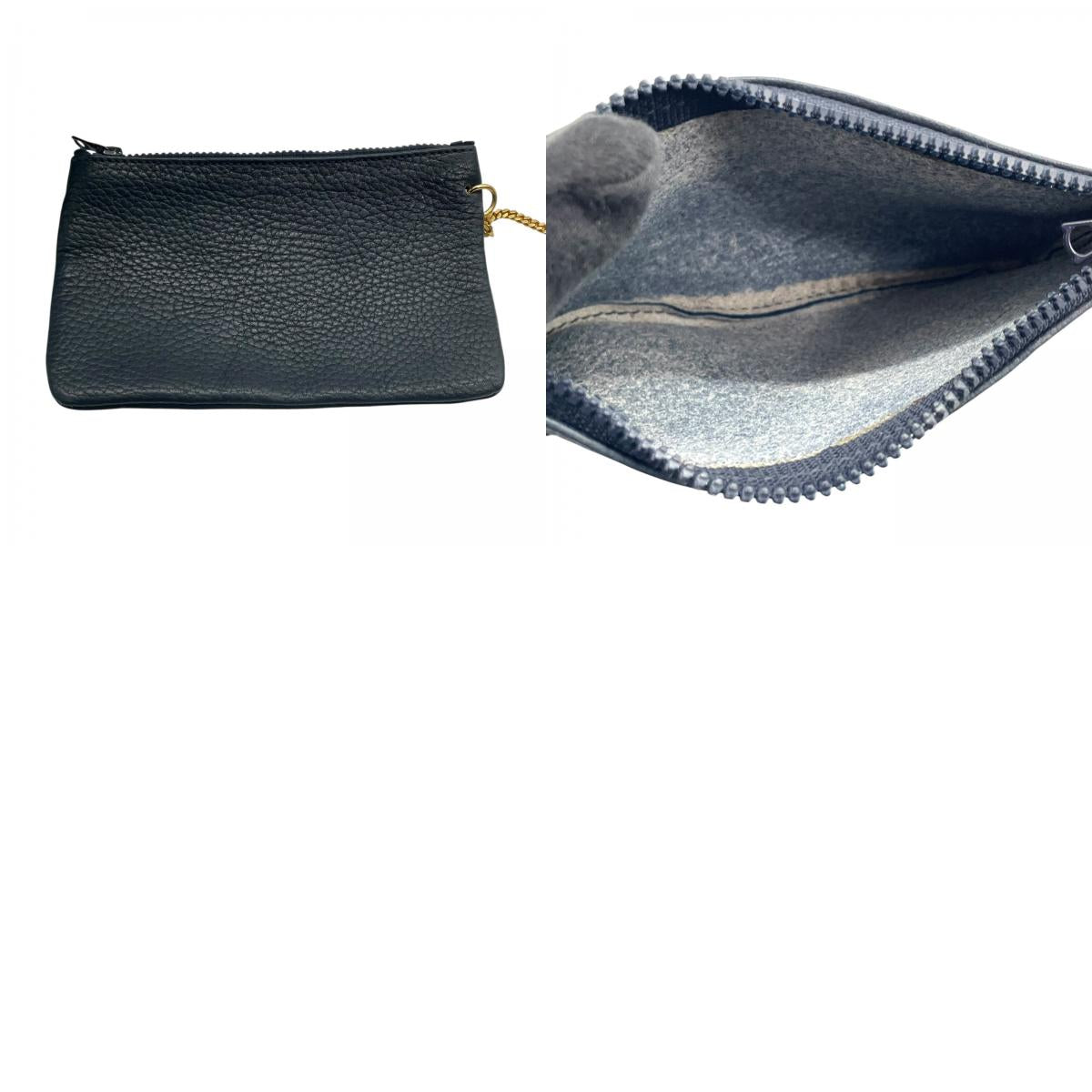 CELINE セリーヌ ドローストリング ショルダーバッグ ヴィンテージ レザー バケットバッグ ネイビー ゴールド金具 ポーチ付き レディース S21