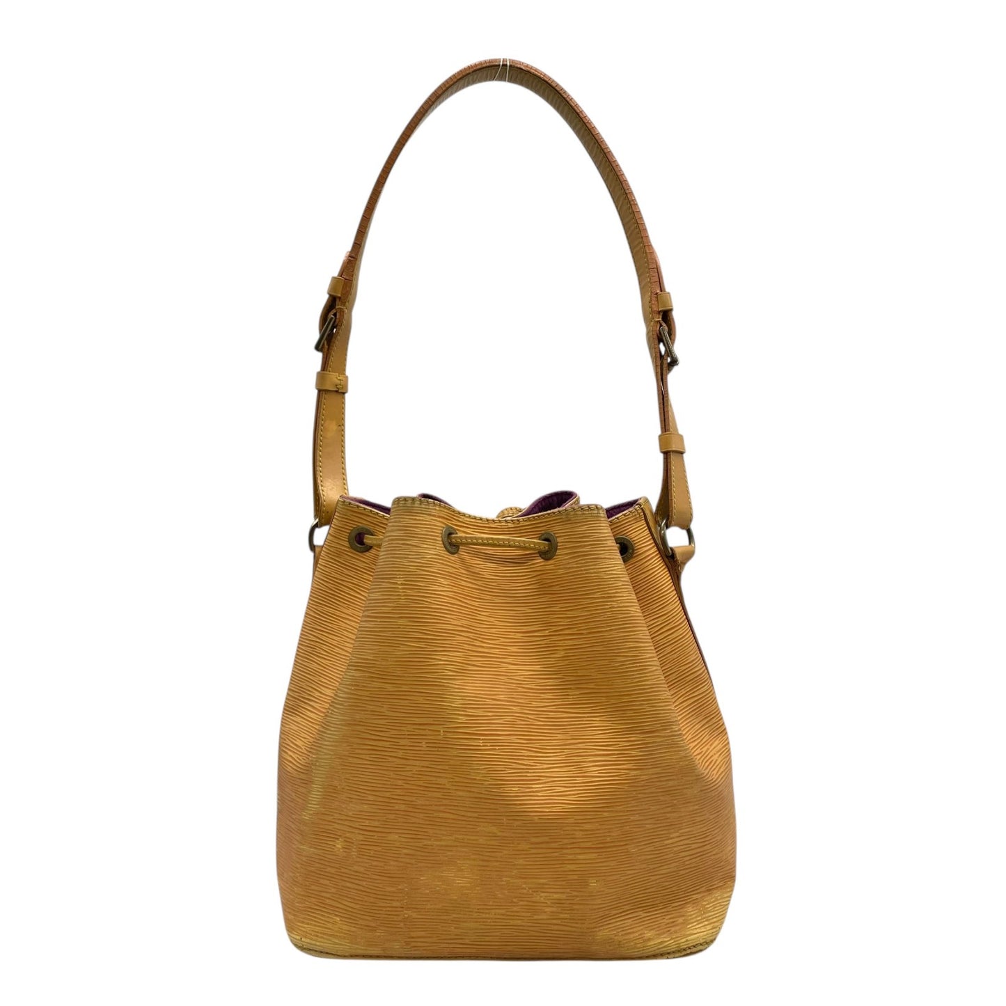 Louis Vuitton ルイヴィトン エピ プチノエ ショルダーバッグ ワンショルダー M44109 レザー イエロー 巾着型 ゴールド金具 バケットバッグ レディース D7