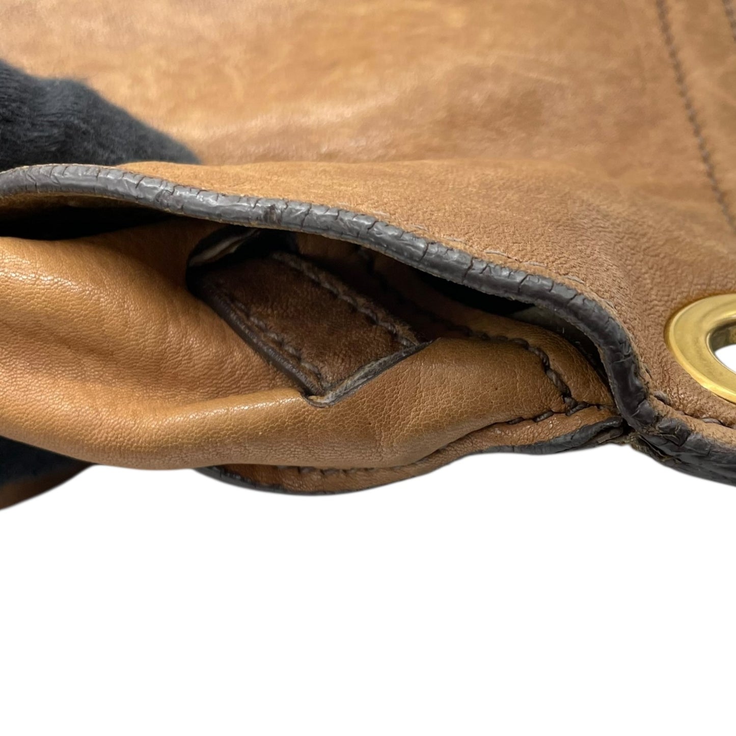 miu miu ミュウミュウ ヴィンテージ Y2K vintage archive レザー 2WAY ハンドバッグ ショルダーバッグ ブラウン ゴールド金具 フラップ レディース　c1