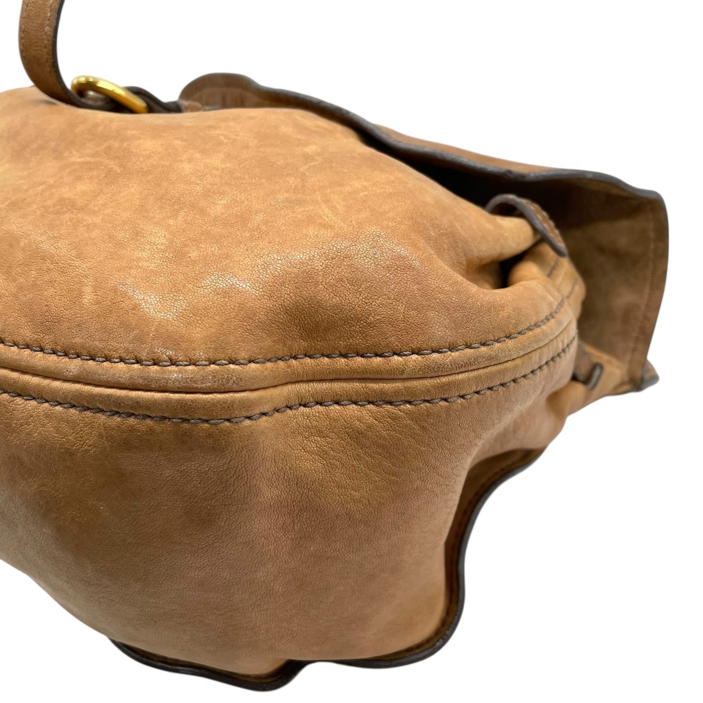 miu miu ミュウミュウ ヴィンテージ Y2K vintage archive レザー 2WAY ハンドバッグ ショルダーバッグ ブラウン ゴールド金具 フラップ レディース　c1