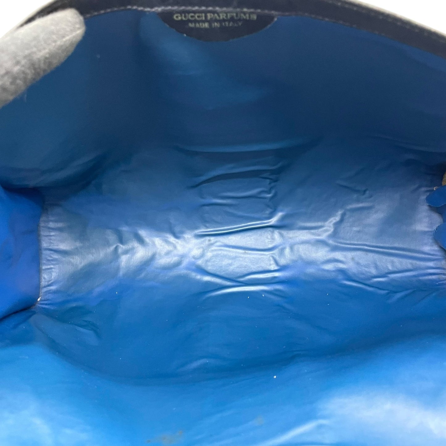 GUCCI グッチ GGスプリーム ショルダーバッグ ウェブライン グレー ネイビー PVC レザー ヴィンテージ z3