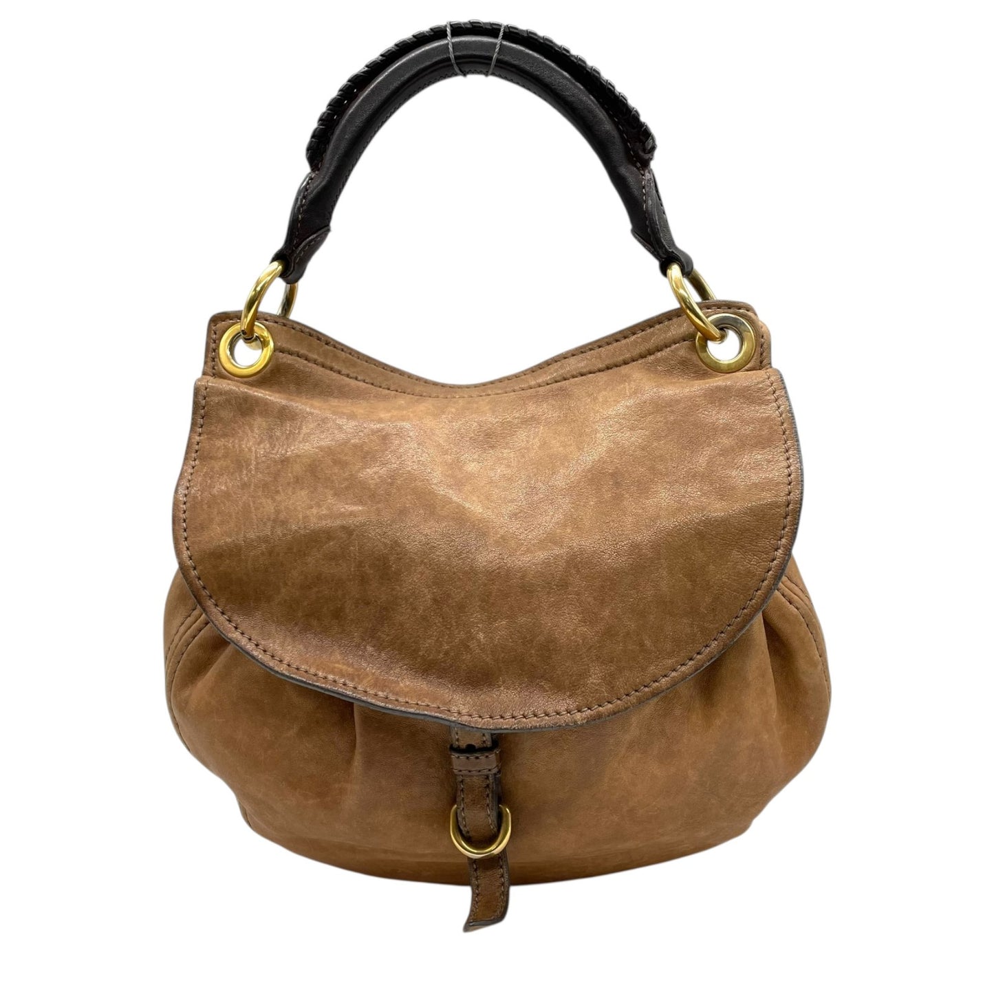 miu miu ミュウミュウ ヴィンテージ Y2K vintage archive レザー 2WAY ハンドバッグ ショルダーバッグ ブラウン ゴールド金具 フラップ レディース　c1