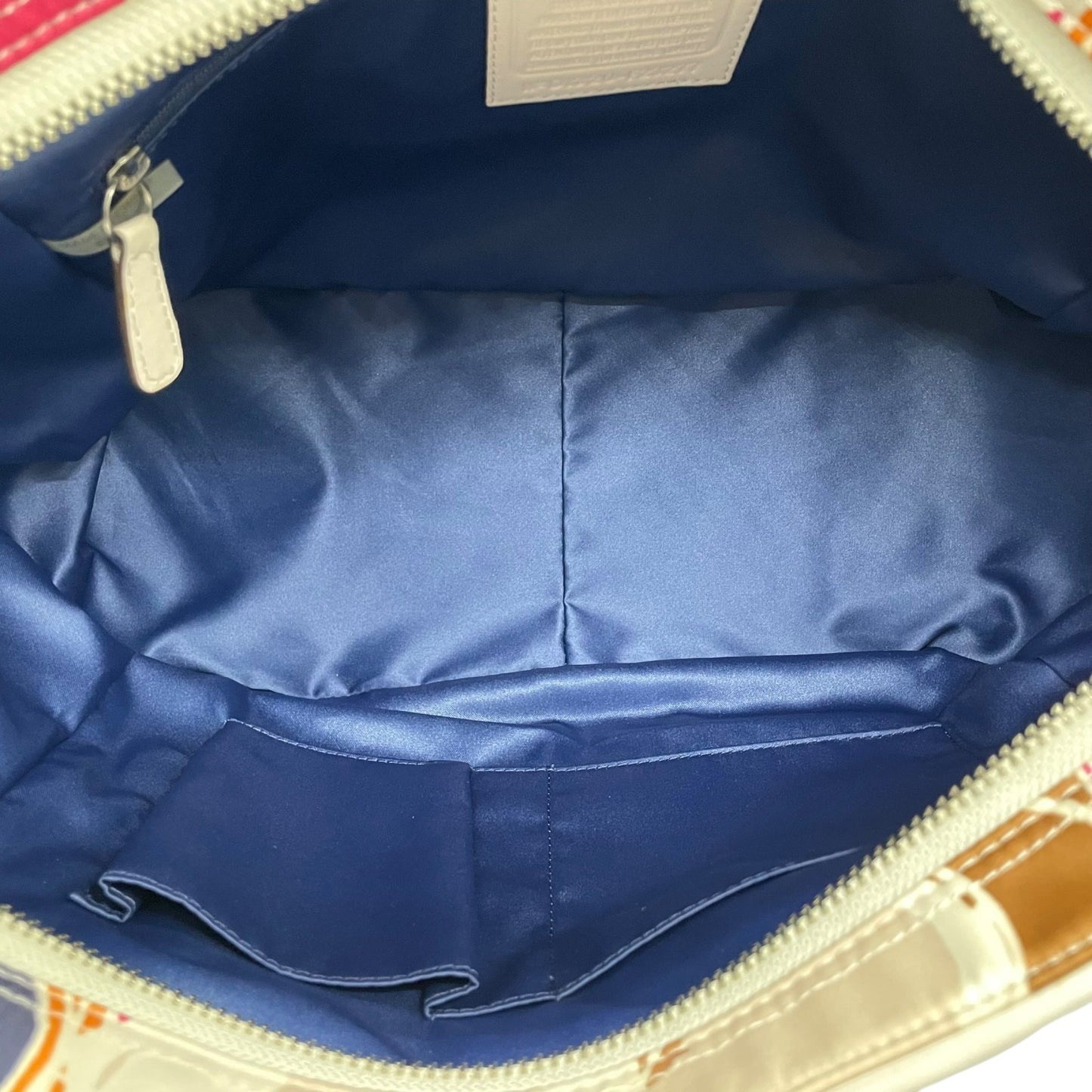 コーチ COACH シグネチャー スクリブルトートバッグ ハンドバッグ マルチカラー キャンバス レザー トート ショルダーバッグ S91