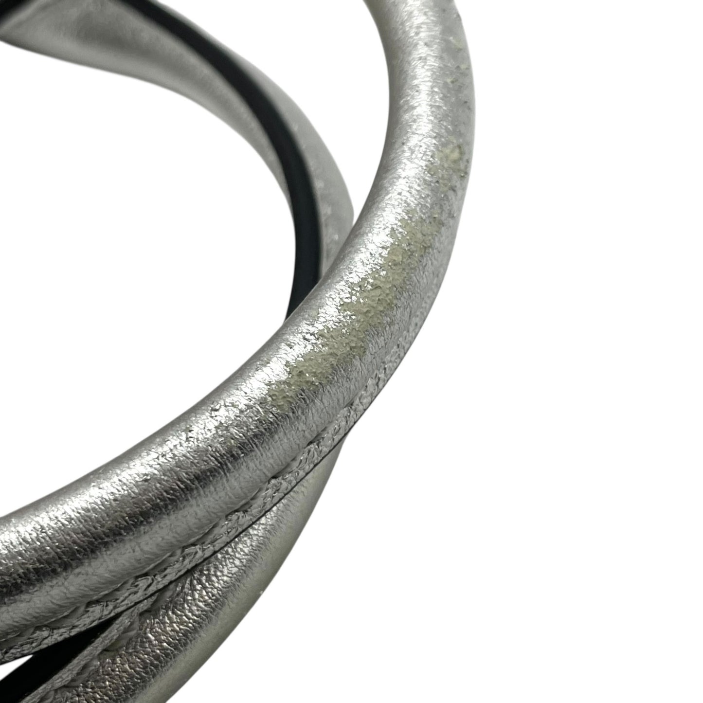 美品 アレキサンダーマックイーン Alexander McQueen ハンドバッグ マルチカラー ビーズ グリッター シルバーレザー トップハンドル セミストラクチャー デザイナーズバッグ A6