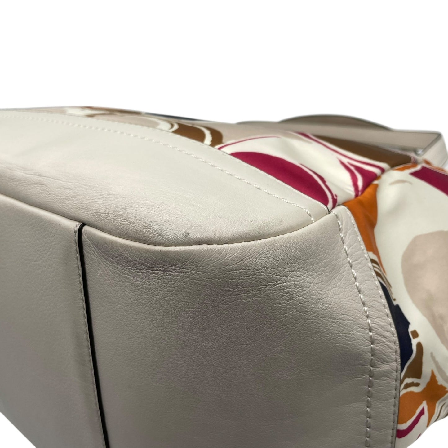 コーチ COACH シグネチャー スクリブルトートバッグ ハンドバッグ マルチカラー キャンバス レザー トート ショルダーバッグ S91