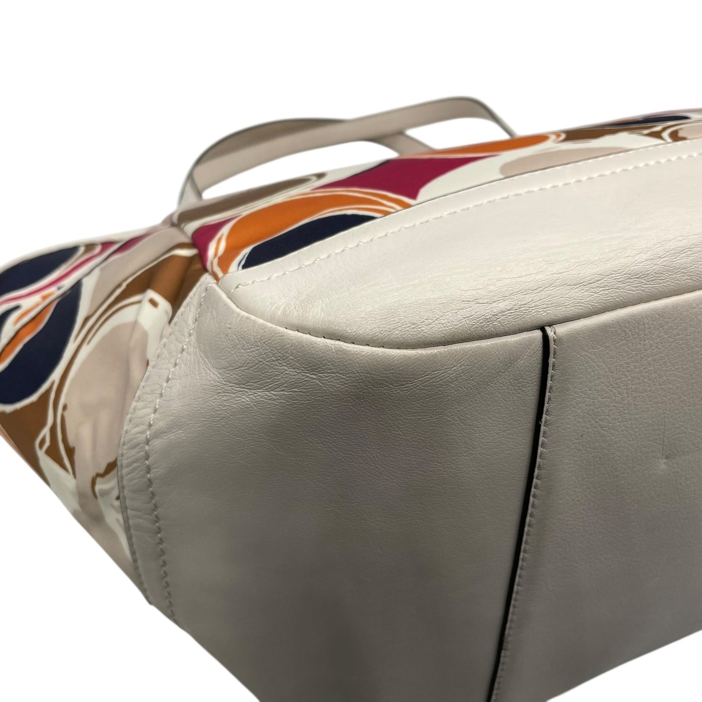 コーチ COACH シグネチャー スクリブルトートバッグ ハンドバッグ マルチカラー キャンバス レザー トート ショルダーバッグ S91