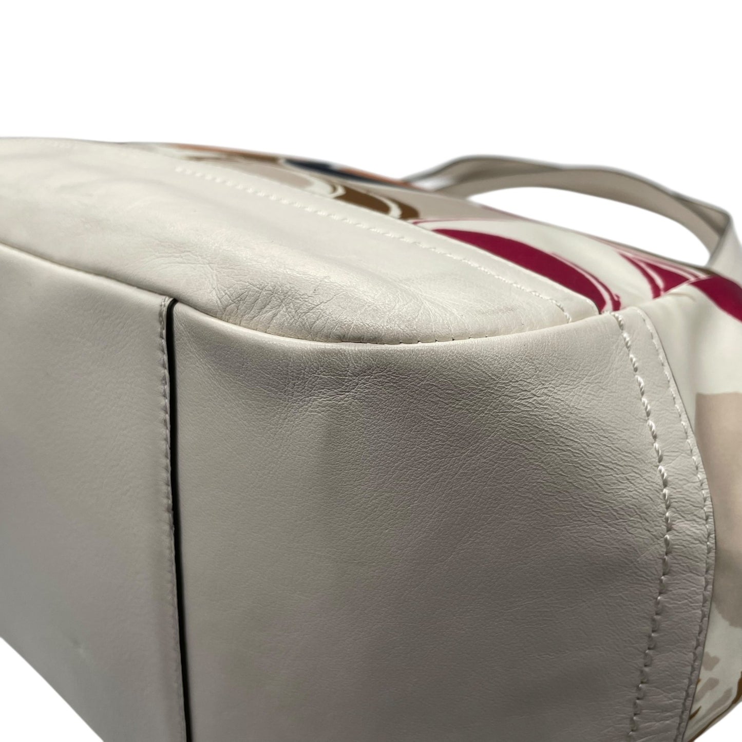 コーチ COACH シグネチャー スクリブルトートバッグ ハンドバッグ マルチカラー キャンバス レザー トート ショルダーバッグ S91