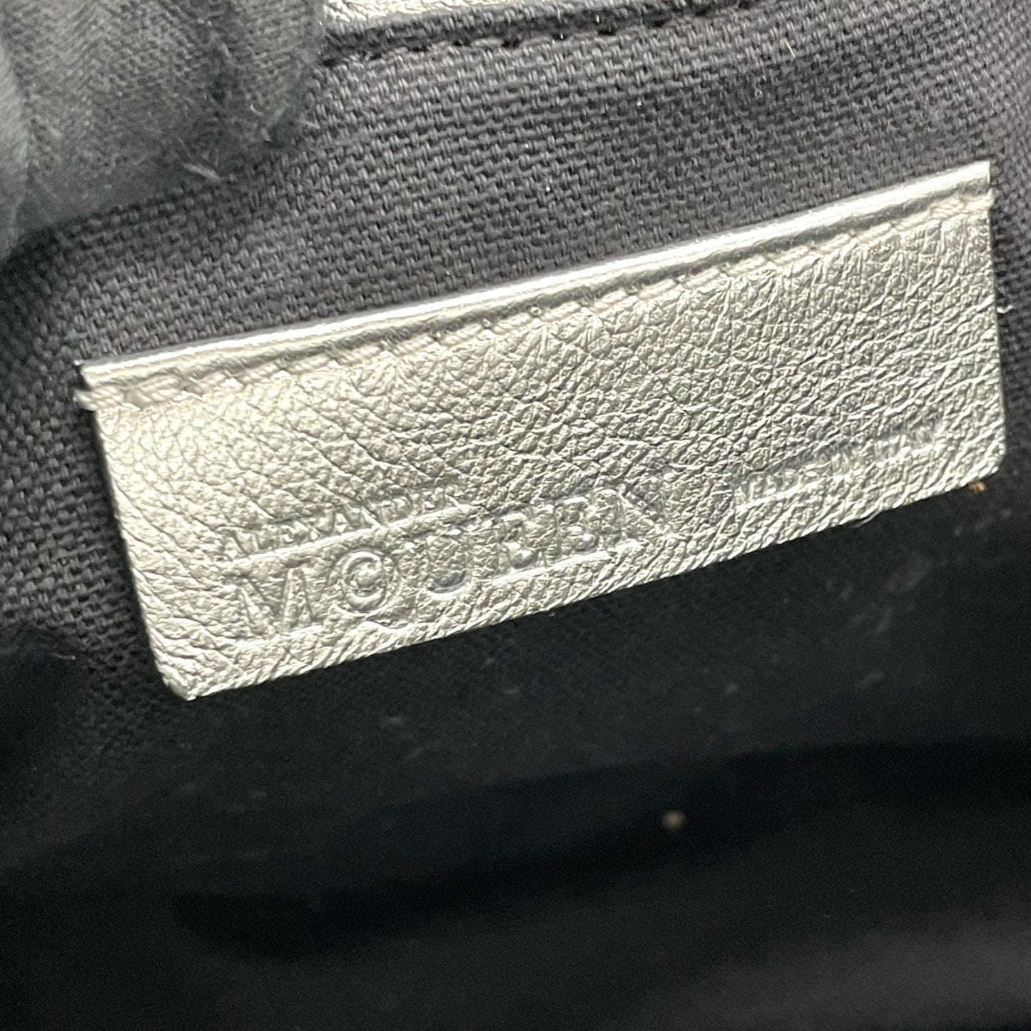 美品 アレキサンダーマックイーン Alexander McQueen ハンドバッグ マルチカラー ビーズ グリッター シルバーレザー トップハンドル セミストラクチャー デザイナーズバッグ A6