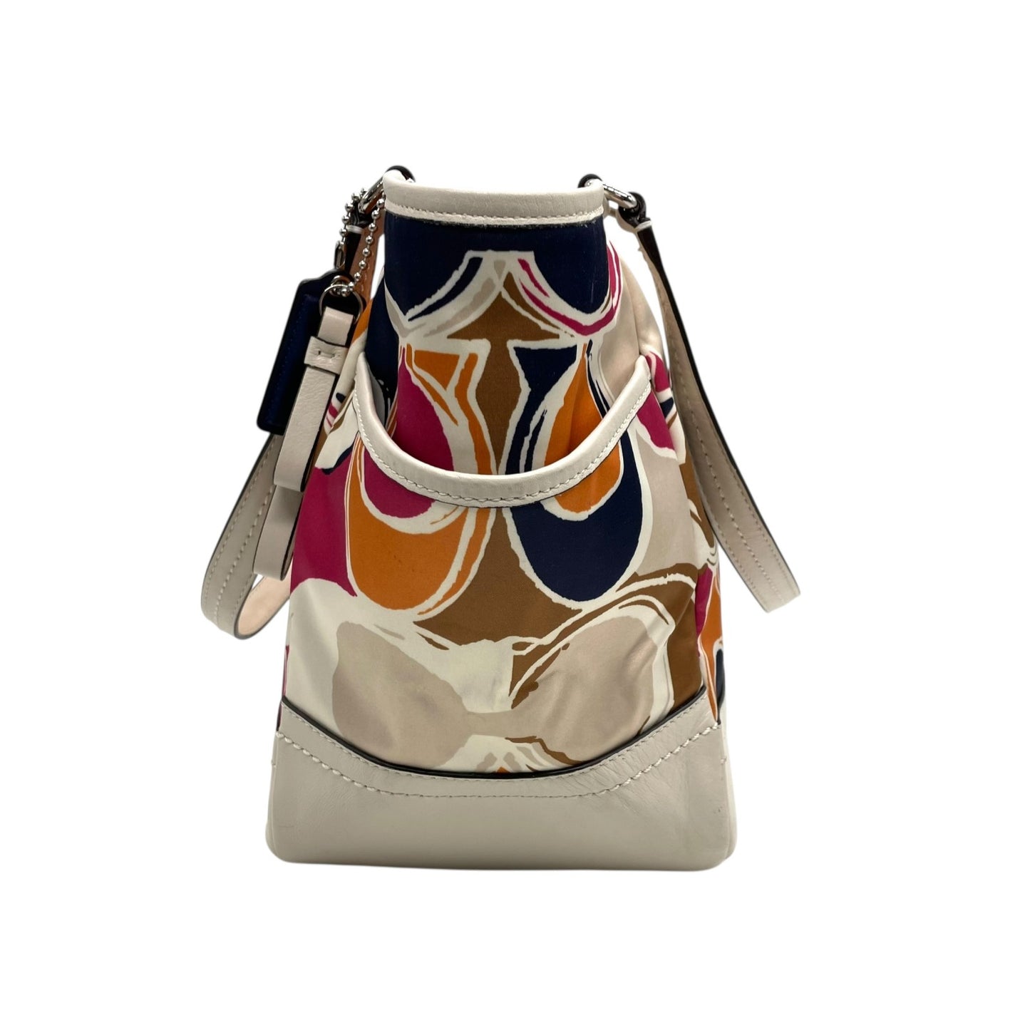 コーチ COACH シグネチャー スクリブルトートバッグ ハンドバッグ マルチカラー キャンバス レザー トート ショルダーバッグ S91