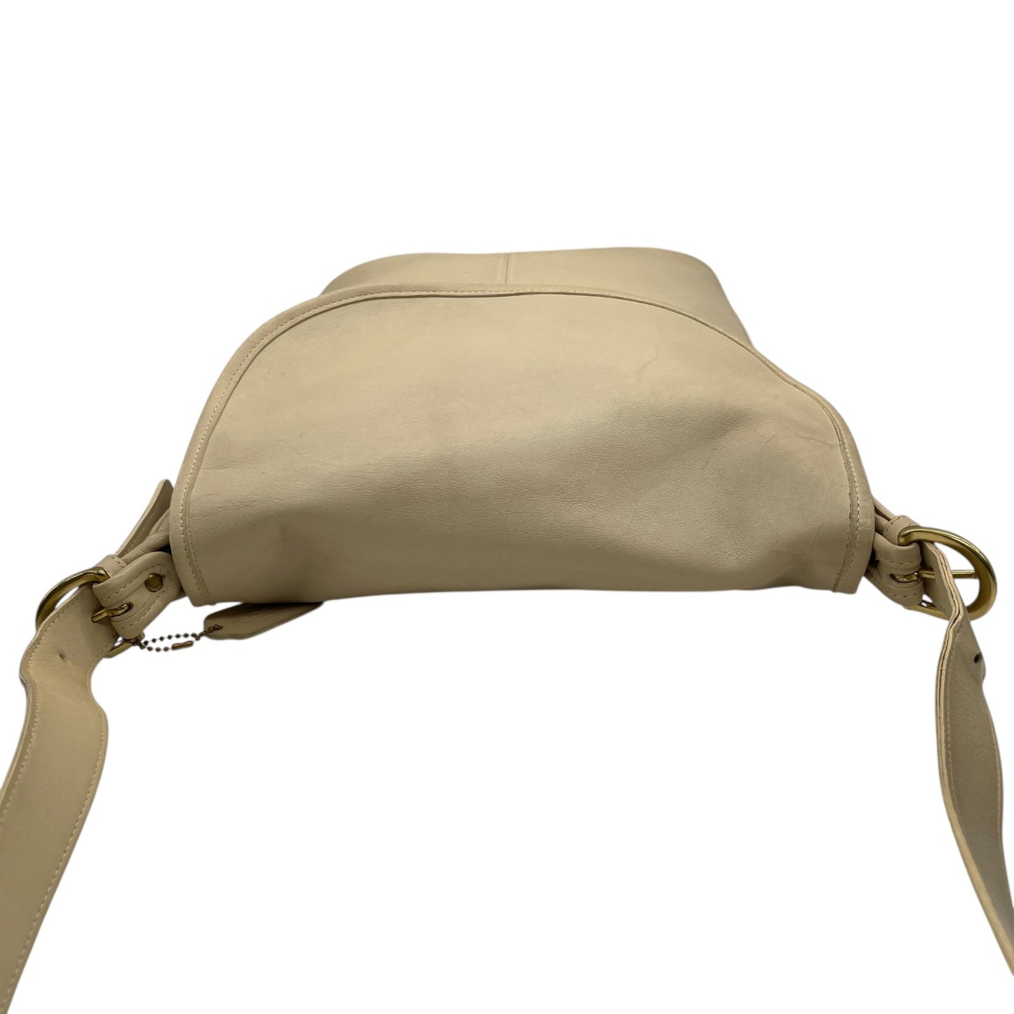 コーチ COACH レザー フラップ ショルダーバッグ ワンショルダー ホワイト 白 シンプル 上品 大容量 斜めがけ S91