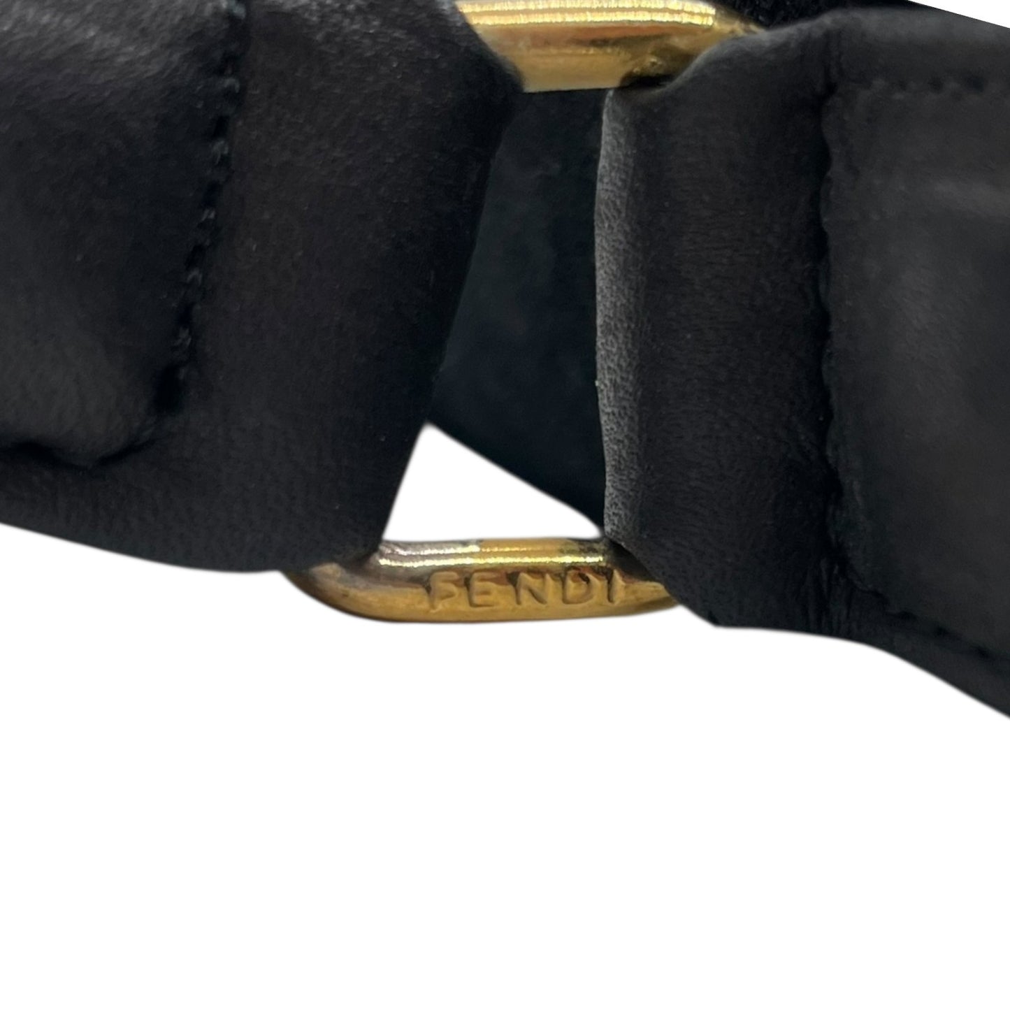 FENDI フェンディ ハンドバッグ スエード レザー ブラック ゴールド金具 トップハンドル フォーマル エレガント レディース K4
