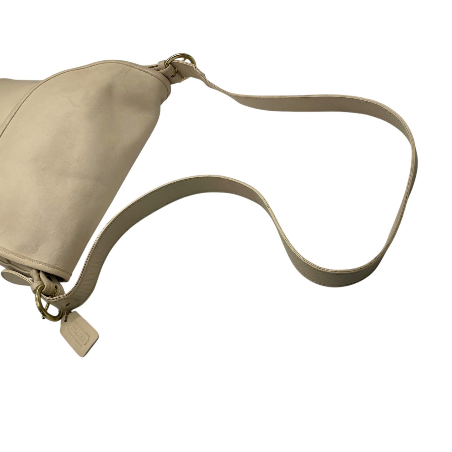 コーチ COACH レザー フラップ ショルダーバッグ ワンショルダー ホワイト 白 シンプル 上品 大容量 斜めがけ S91