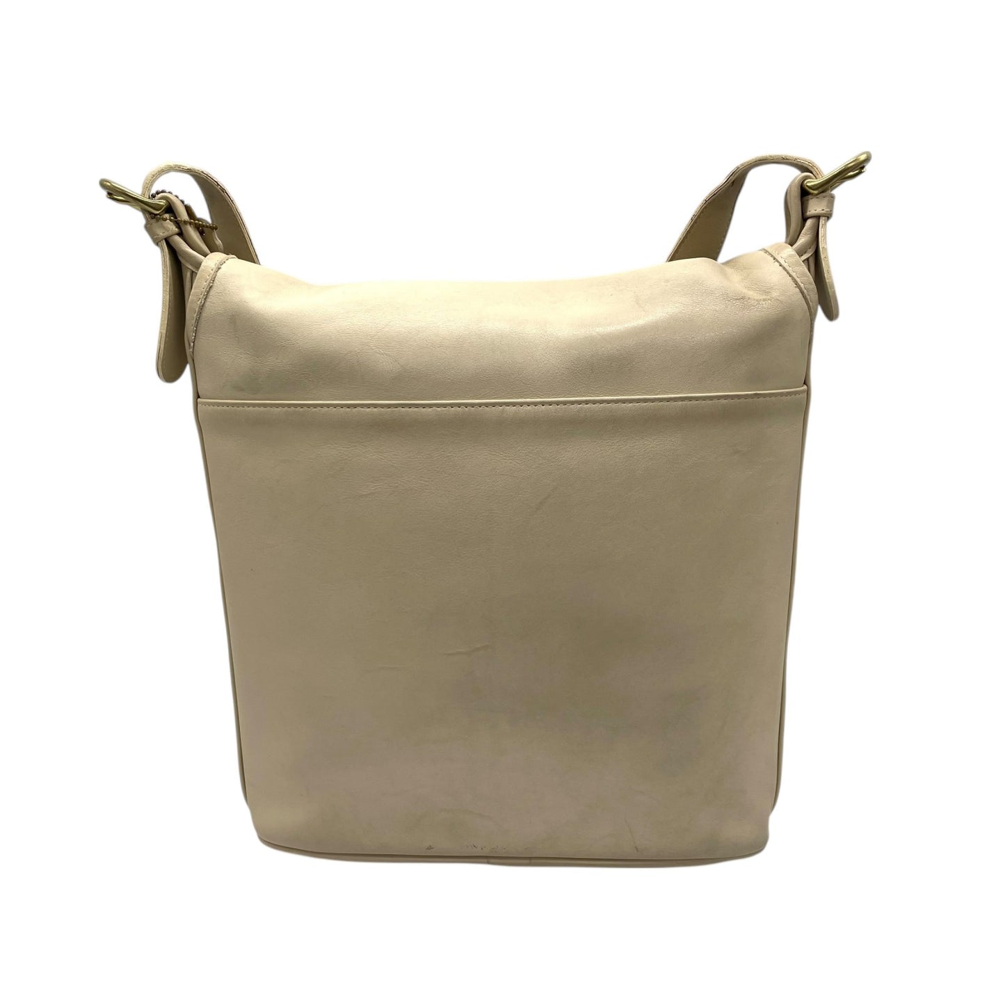 コーチ COACH レザー フラップ ショルダーバッグ ワンショルダー ホワイト 白 シンプル 上品 大容量 斜めがけ S91