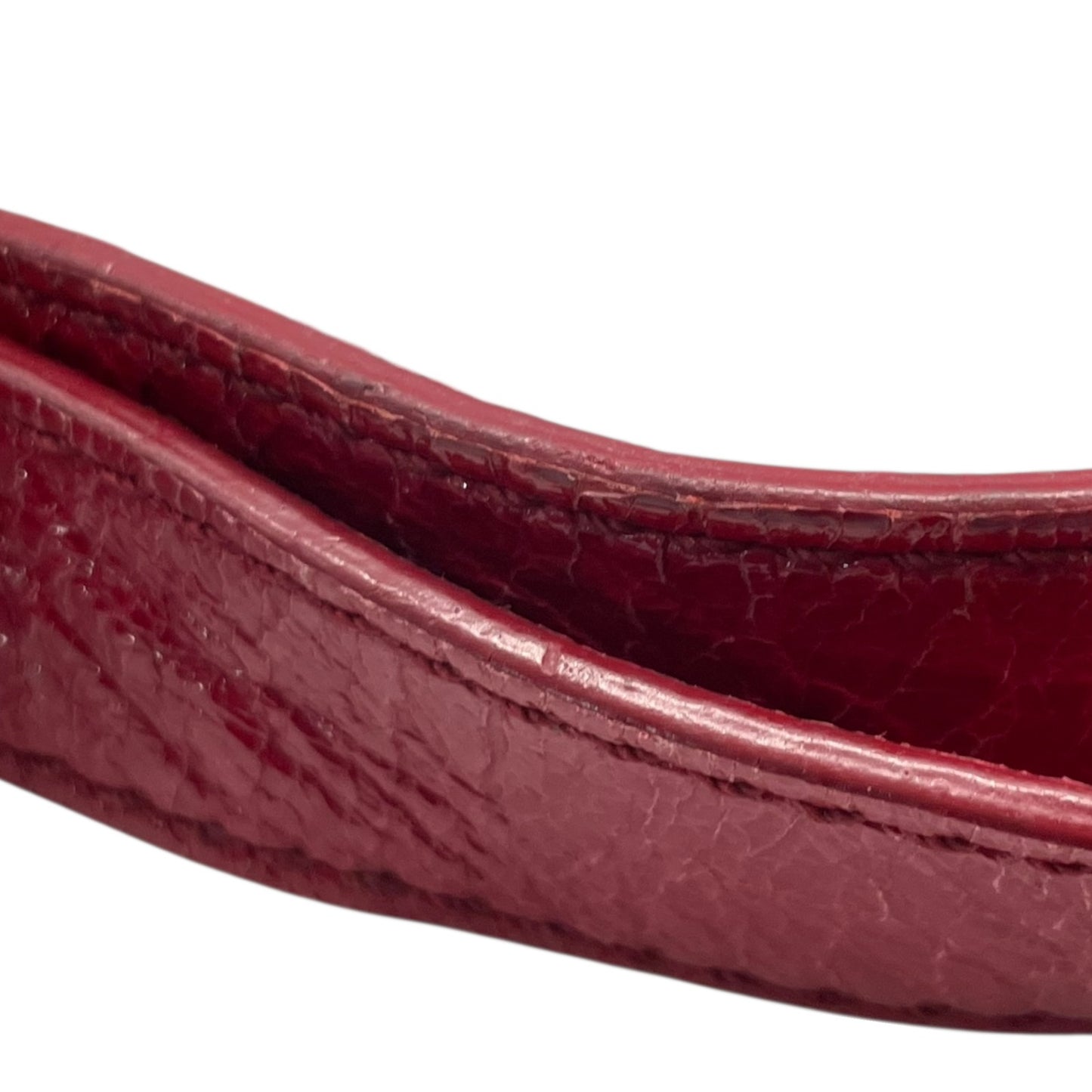 美品 セリーヌ CELINE ビタースウィート Bittersweet ハンドバッグ トートバッグ パテントレザー エナメル 本革 レッド 赤 シルバー金具 ギャザー レディース 肩掛け 軽量 大容量 オールドセリーヌ 鞄 カバン アクセントカラー K3