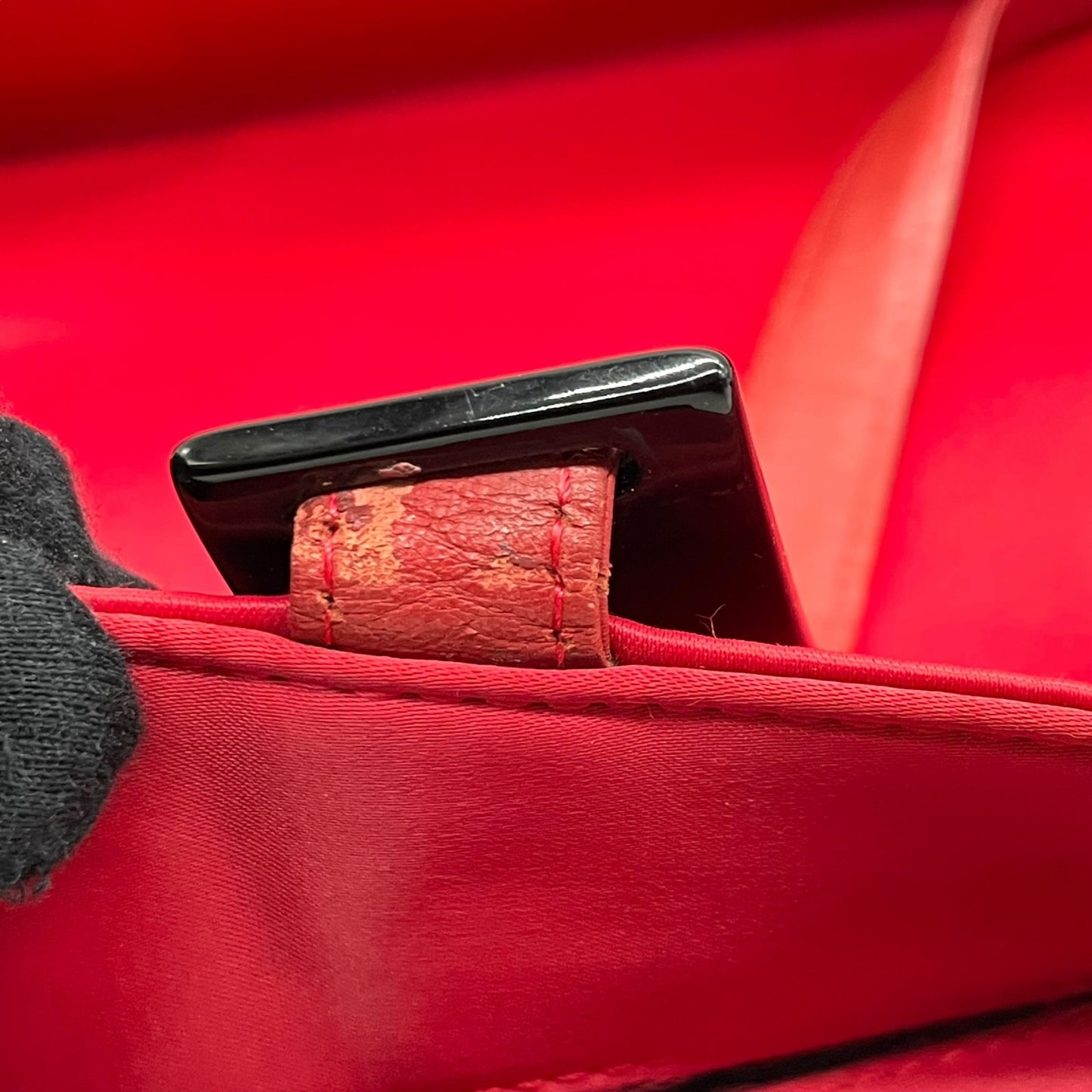 イヴ サンローラン YSL ビッグロゴ ナイロン トートバッグ レッド ショルダーバッグ ミニマルデザイン C1