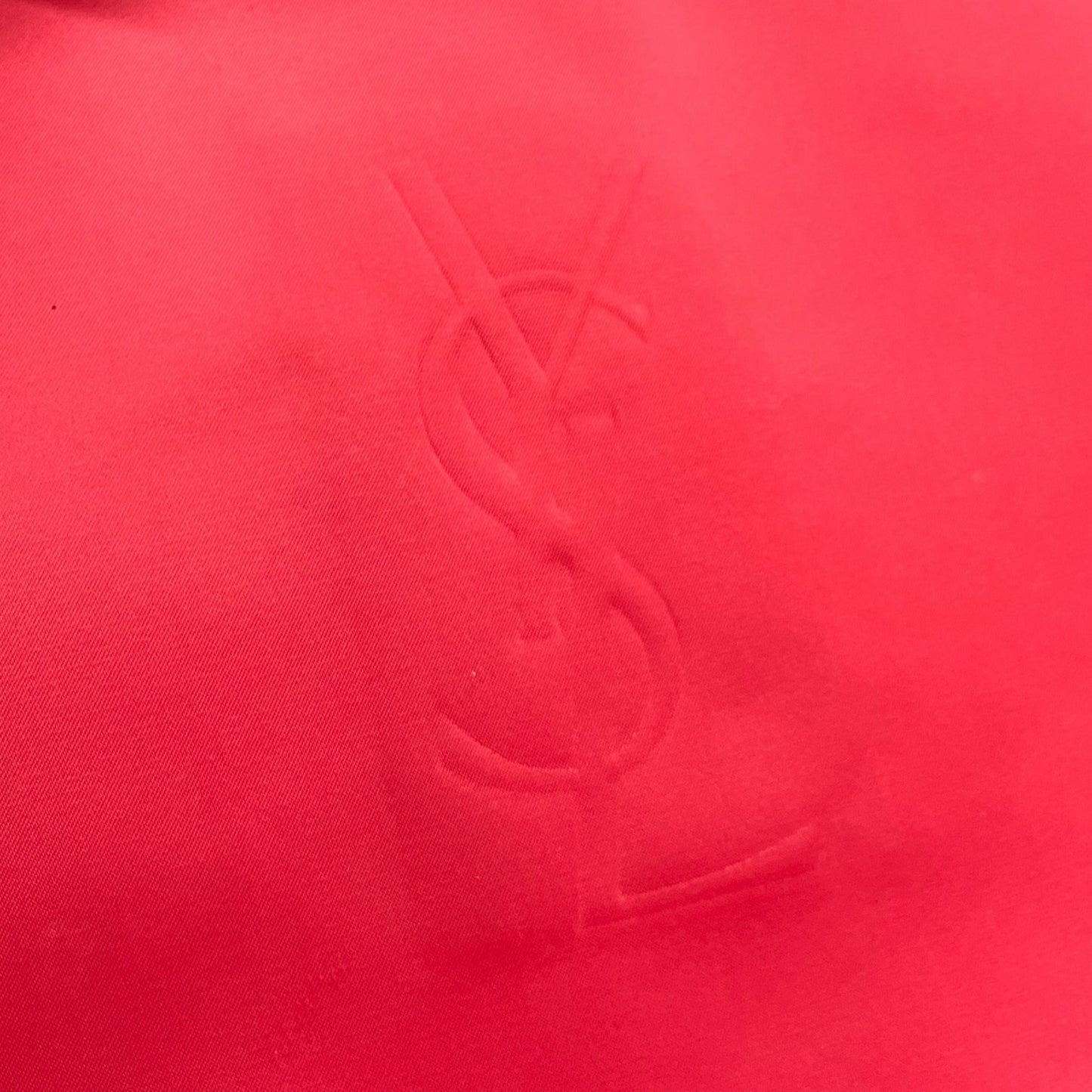 イヴ サンローラン YSL ビッグロゴ ナイロン トートバッグ レッド ショルダーバッグ ミニマルデザイン C1