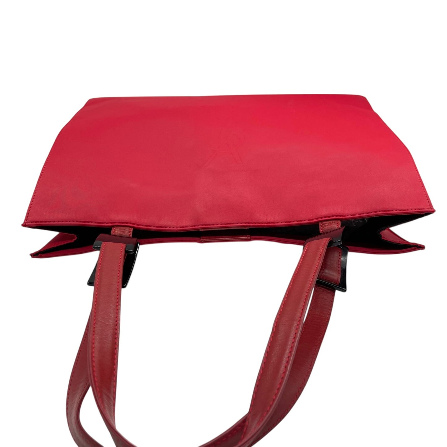 イヴ サンローラン YSL ビッグロゴ ナイロン トートバッグ レッド ショルダーバッグ ミニマルデザイン C1