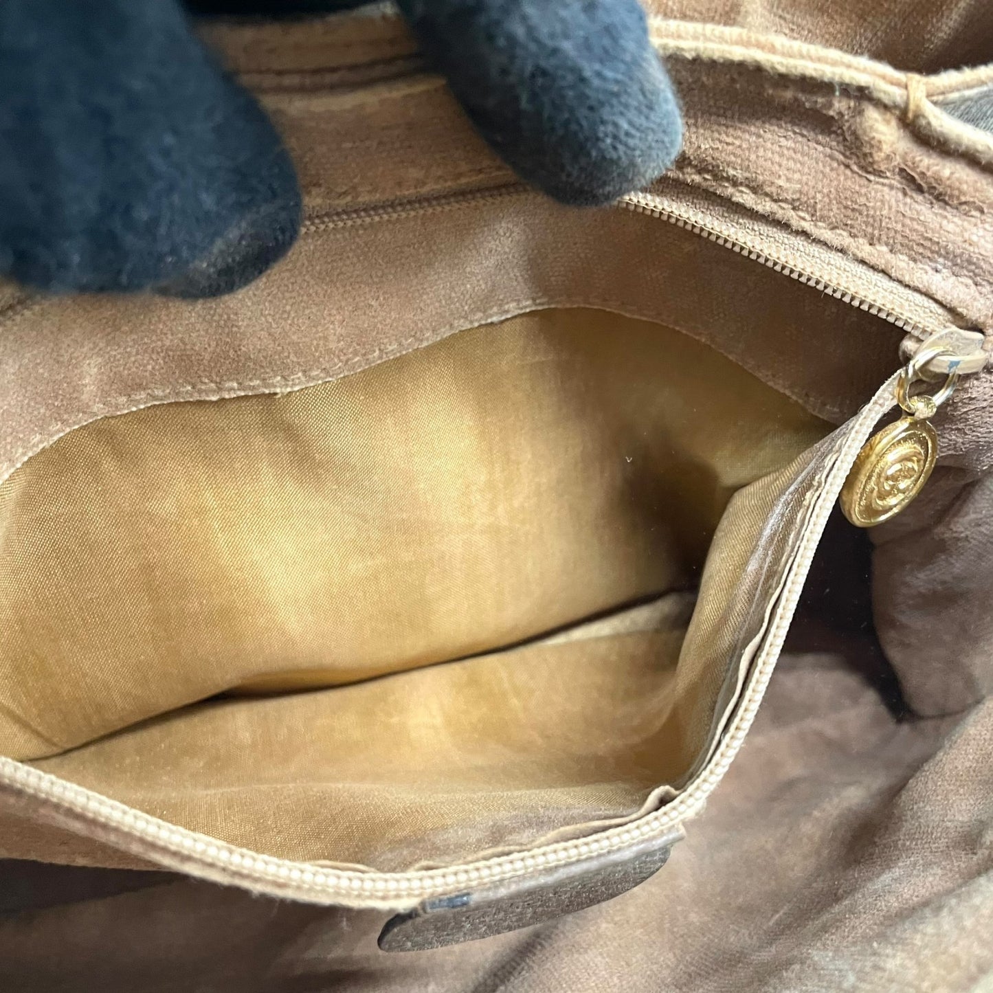 GUCCI オールドグッチ GGスプリーム ショルダーバッグ PVCキャンバス レザー ベージュ ブラウン ゴールド金具 ヴィンテージ S76