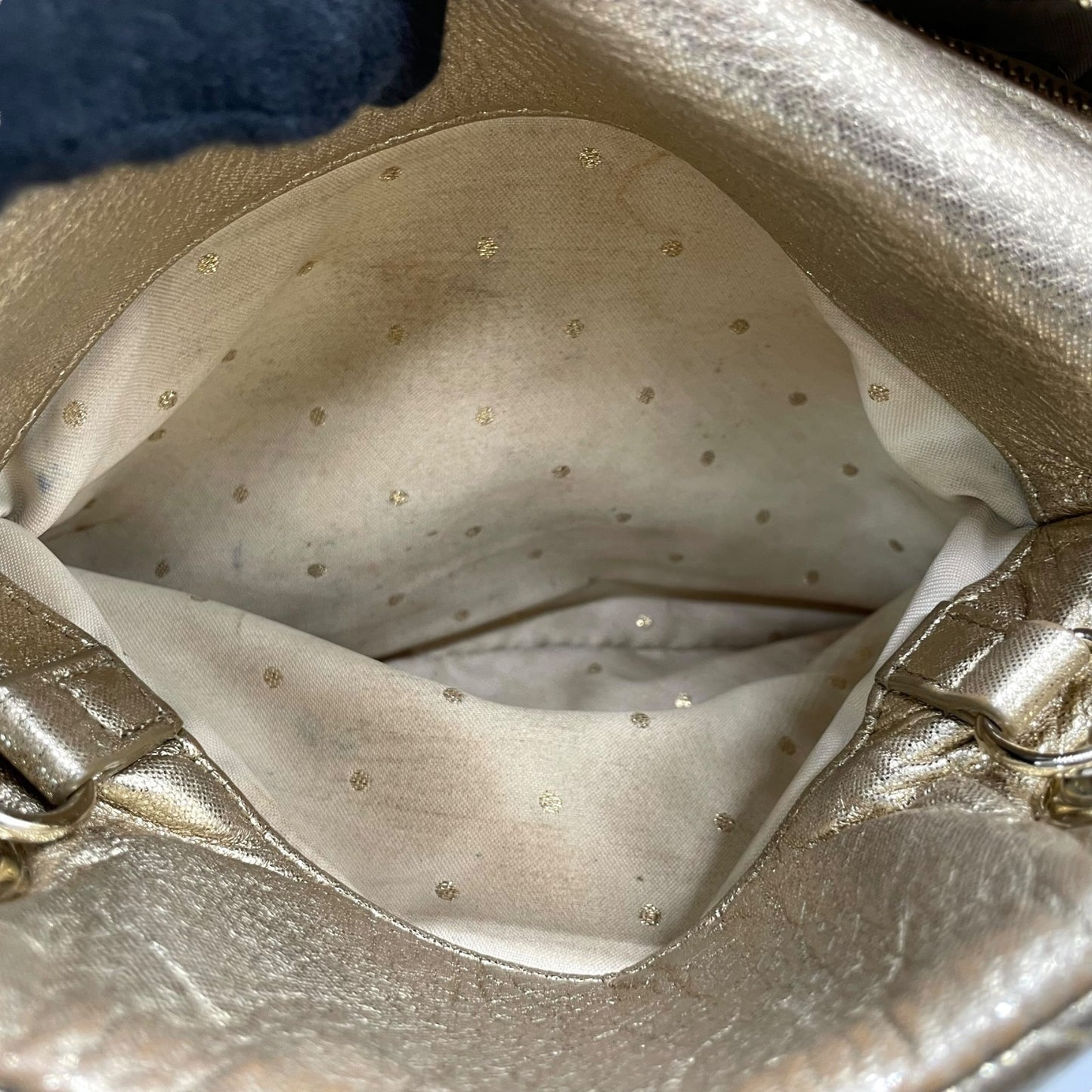 ケイトスペード Kate Spade チェーンショルダーバッグ ハンドバッグ ロングハンドル メタリックゴールド キルティング レザー 上品 トートバッグ S81