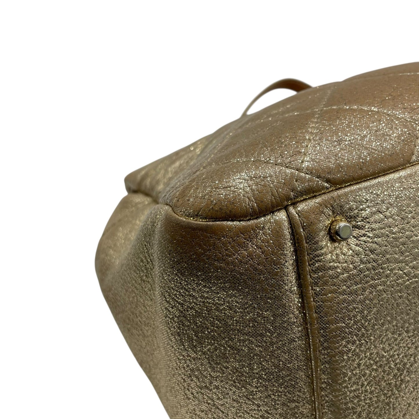 ケイトスペード Kate Spade チェーンショルダーバッグ ハンドバッグ ロングハンドル メタリックゴールド キルティング レザー 上品 トートバッグ S81