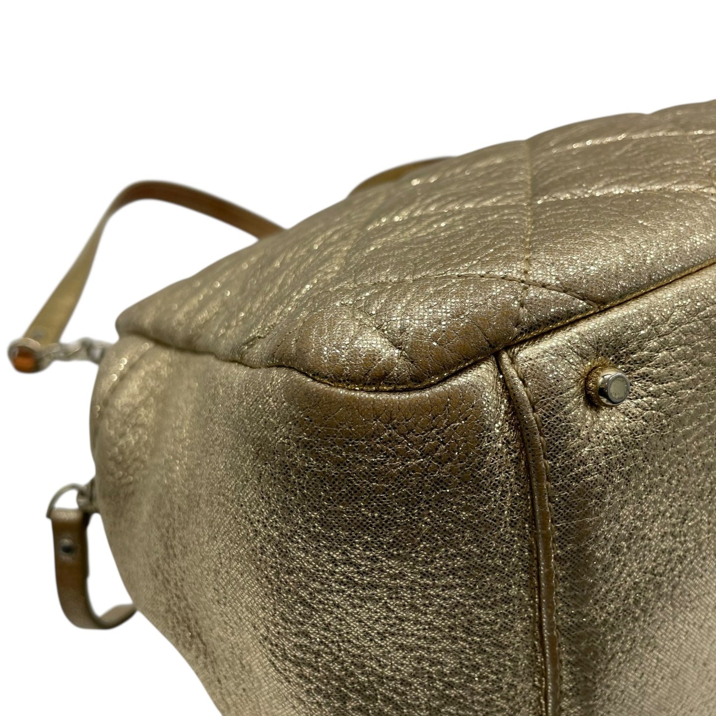 ケイトスペード Kate Spade チェーンショルダーバッグ ハンドバッグ ロングハンドル メタリックゴールド キルティング レザー 上品 トートバッグ S81