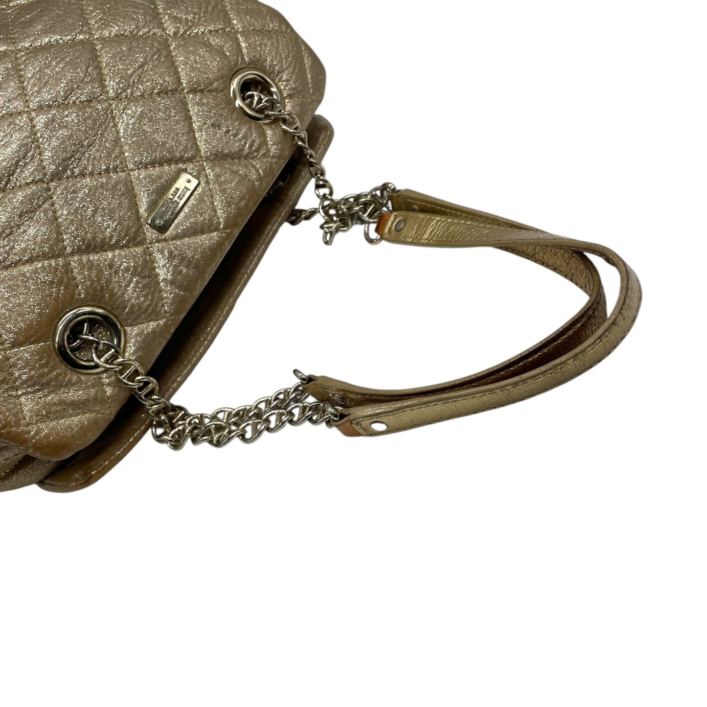 ケイトスペード Kate Spade チェーンショルダーバッグ ハンドバッグ ロングハンドル メタリックゴールド キルティング レザー 上品 トートバッグ S81