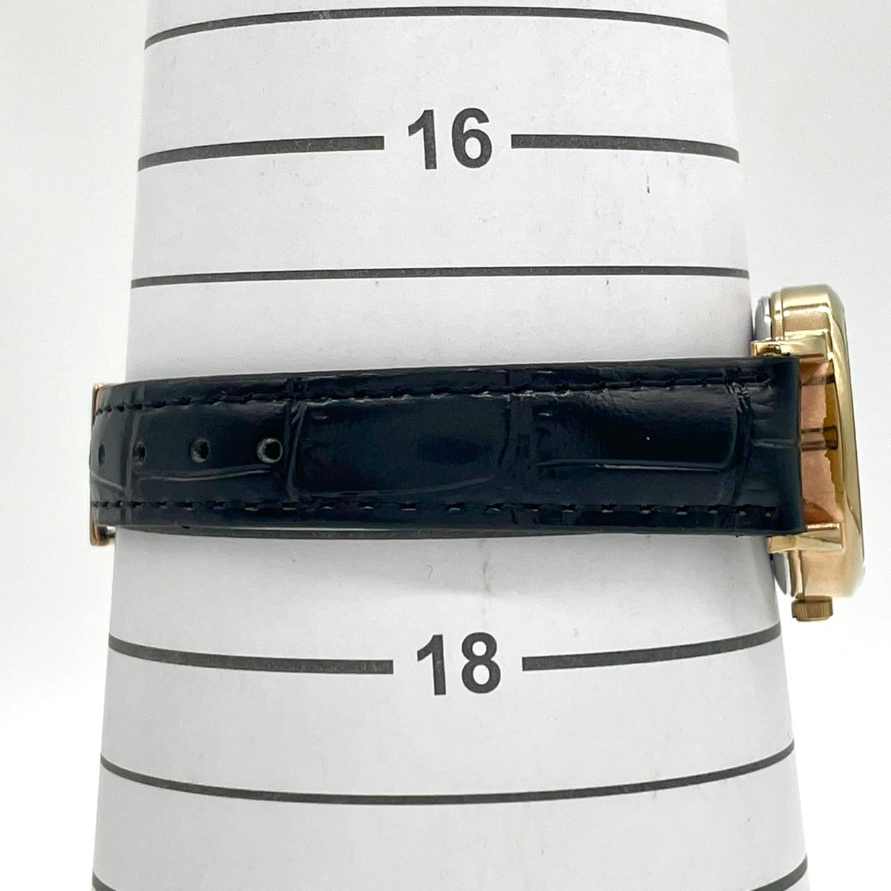 【稼働品/美品】 CITIZEN シチズン エコドライブ レディース 腕時計 E001-S107296 ソーラーウォッチ ゴールドケース 白文字盤 黒レザーベルト デイデイト カレンダー付 クラシック エレガント アナログ クリーニング済 CITIZEN G4