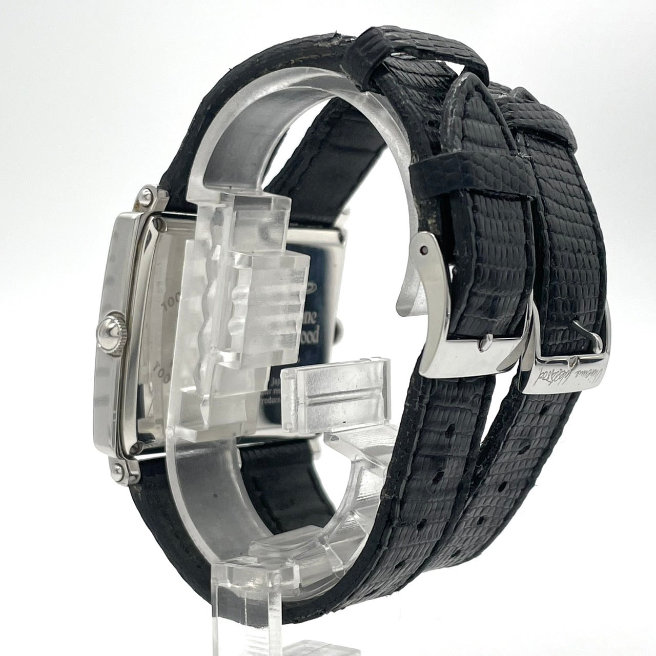 【電池交換済／稼働品】ヴィヴィアンウエストウッド 腕時計 ダブルフェイス デュアルタイム スカル＆ハート VW-9038 スクエア メンズ レディース TOO FAST TO LIVE アナログ クオーツ パンク ロックデザイン Vivienne Westwood G4