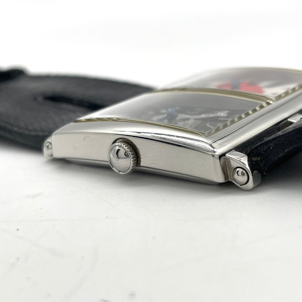 【電池交換済／稼働品】ヴィヴィアンウエストウッド 腕時計 ダブルフェイス デュアルタイム スカル＆ハート VW-9038 スクエア メンズ レディース TOO FAST TO LIVE アナログ クオーツ パンク ロックデザイン Vivienne Westwood G4