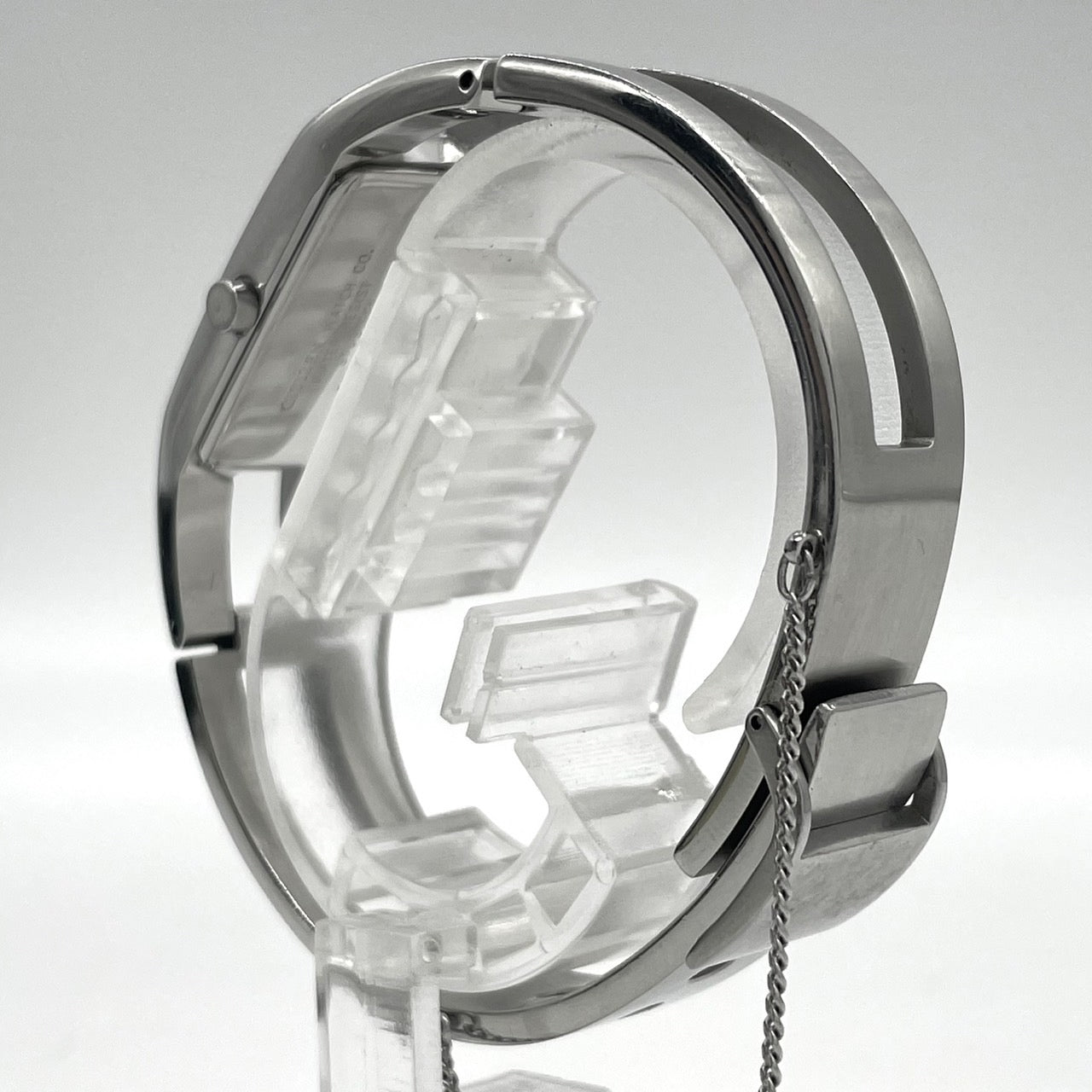 【美品／電池交換済】CITIZEN XC シチズン クロスシー レディース 腕時計 シルバー バングルウォッチ ブレスレット アナログ クオーツ エレガント ドレスウォッチ ビジネス カジュアル スクエア レクタンギュラー シンプル クリーニング済 G4