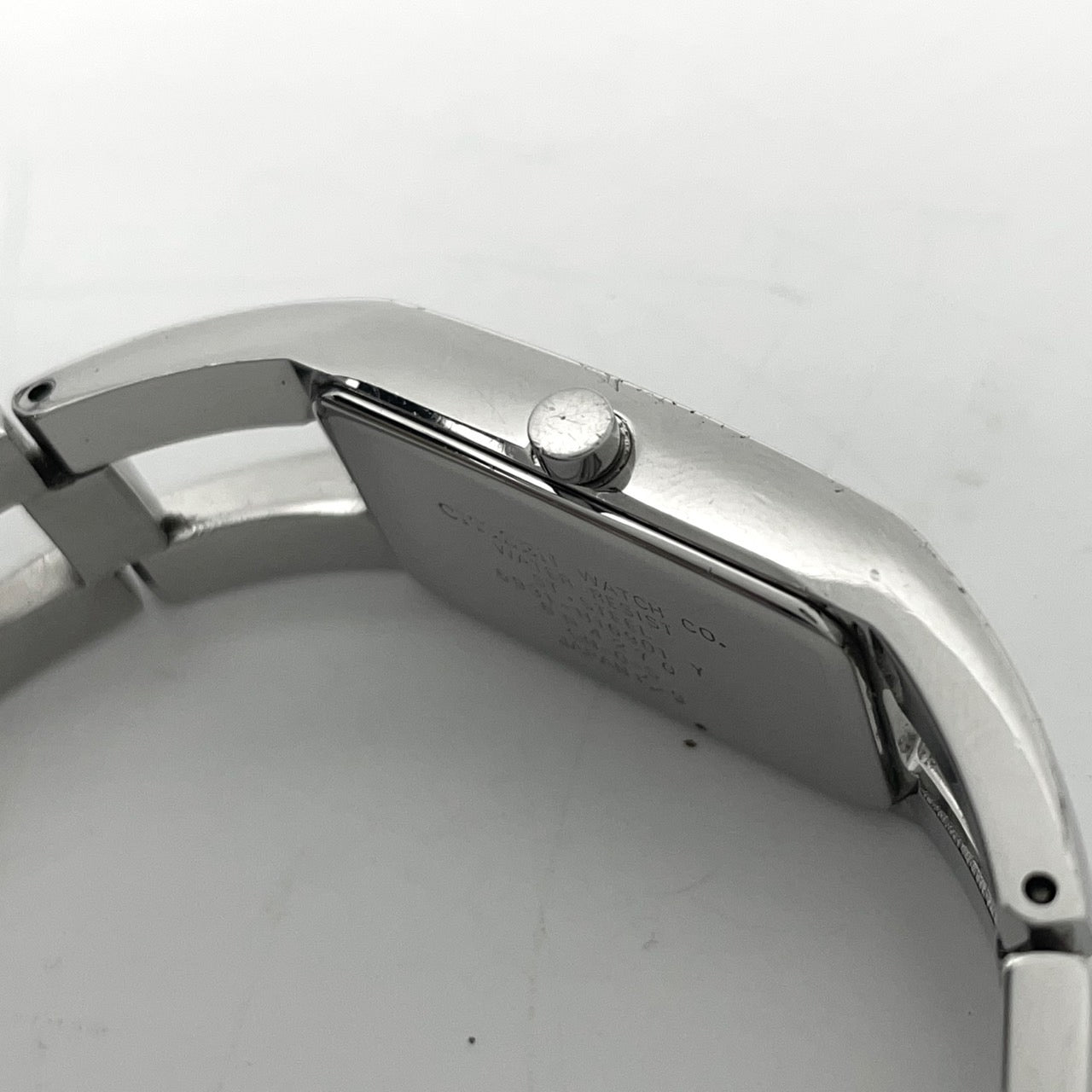 【美品／電池交換済】CITIZEN XC シチズン クロスシー レディース 腕時計 シルバー バングルウォッチ ブレスレット アナログ クオーツ エレガント ドレスウォッチ ビジネス カジュアル スクエア レクタンギュラー シンプル クリーニング済 G4