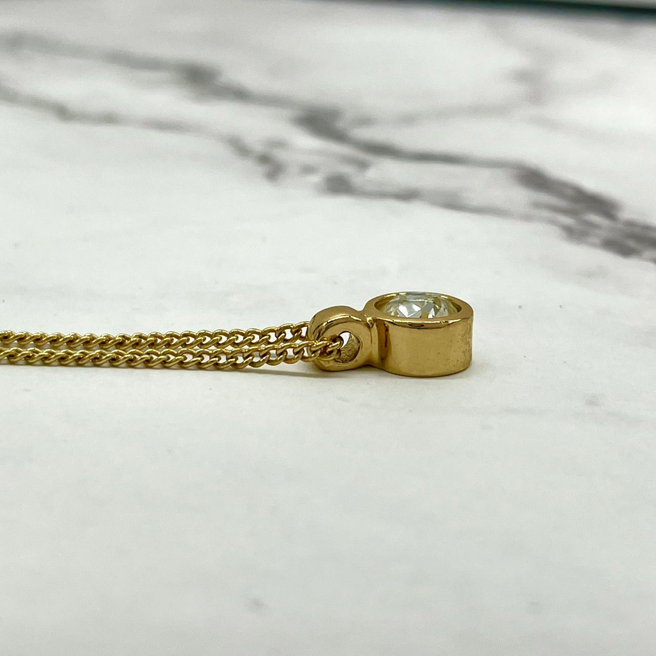 美品 Christian Dior クリスチャンディオール ネックレス クリスタルストーン ゴールドカラー アジャスター付き CDロゴ アクセサリー ヴィンテージジュエリー レディース I3