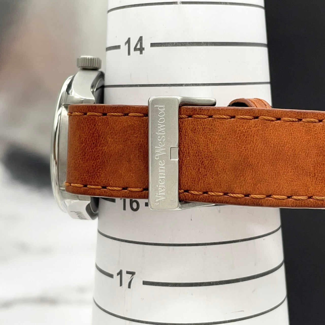 電池交換済/稼働ヴィヴィアンウエストウッド 腕時計 メンズ ゴールド文字盤 レザーベルト ブラウン オーブ アナログ クオーツ クラシック ヴィンテージ Vivienne Westwood VV012TN ヘリテージ G3