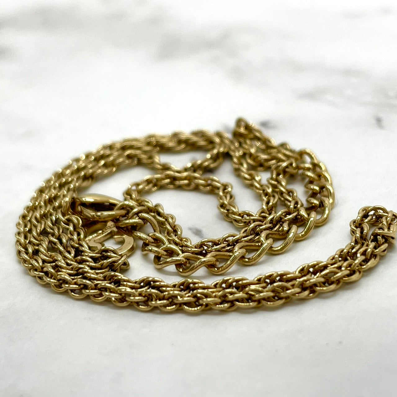 Christian Dior クリスチャンディオール ヴィンテージ チェーンネックレス CDロゴ アジャスター ペンダント ネックレス ゴールドカラー アクセサリー ジュエリー レディース メンズ I1