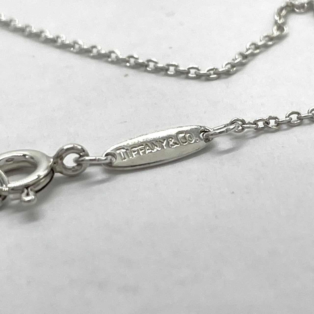 美品 TIFFANY & Co. ティファニー ネックレス ダブルループ モチーフ Wリング シルバー SV925 ヴィンテージ ジュエリー アクセサリー ペンダント レディース I1