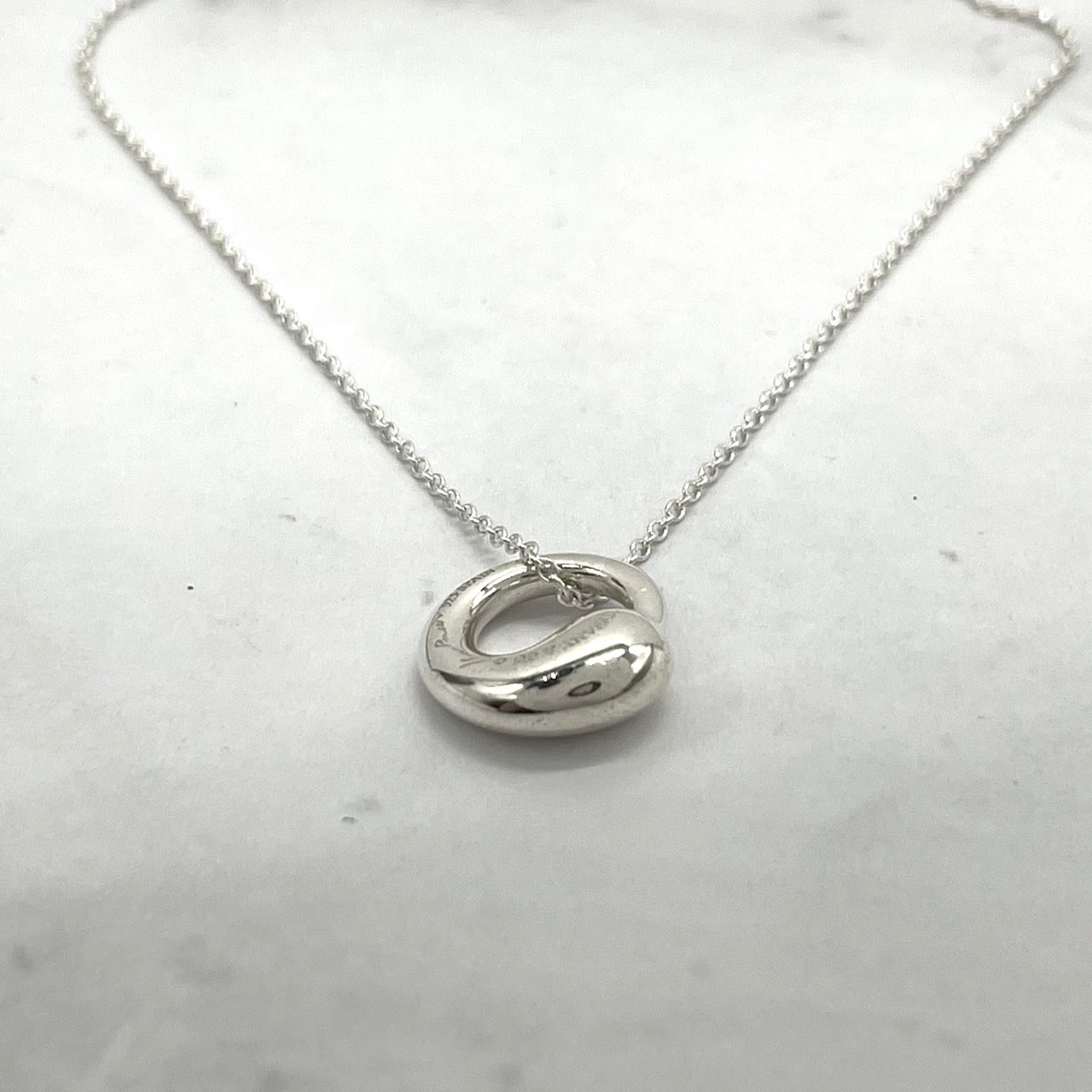 美品 TIFFANY & Co. ティファニー ネックレス エターナルサークル エルサ・ペレッティ SV925 シルバー ヴィンテージ ジュエリー アクセサリー ペンダント レディース I1