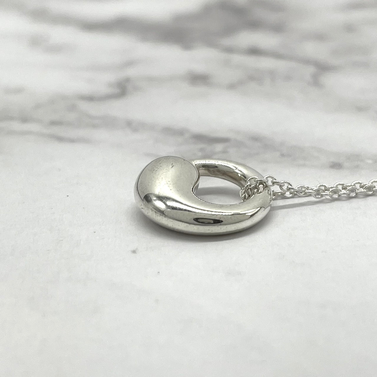 美品 TIFFANY & Co. ティファニー ネックレス エターナルサークル エルサ・ペレッティ SV925 シルバー ヴィンテージ ジュエリー アクセサリー ペンダント レディース I1