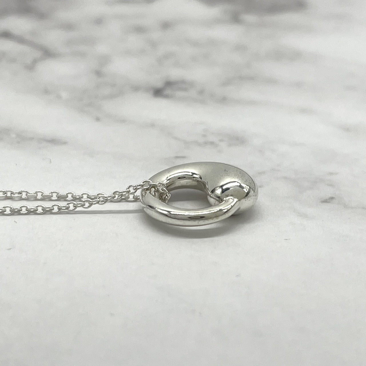 美品 TIFFANY & Co. ティファニー ネックレス エターナルサークル エルサ・ペレッティ SV925 シルバー ヴィンテージ ジュエリー アクセサリー ペンダント レディース I1