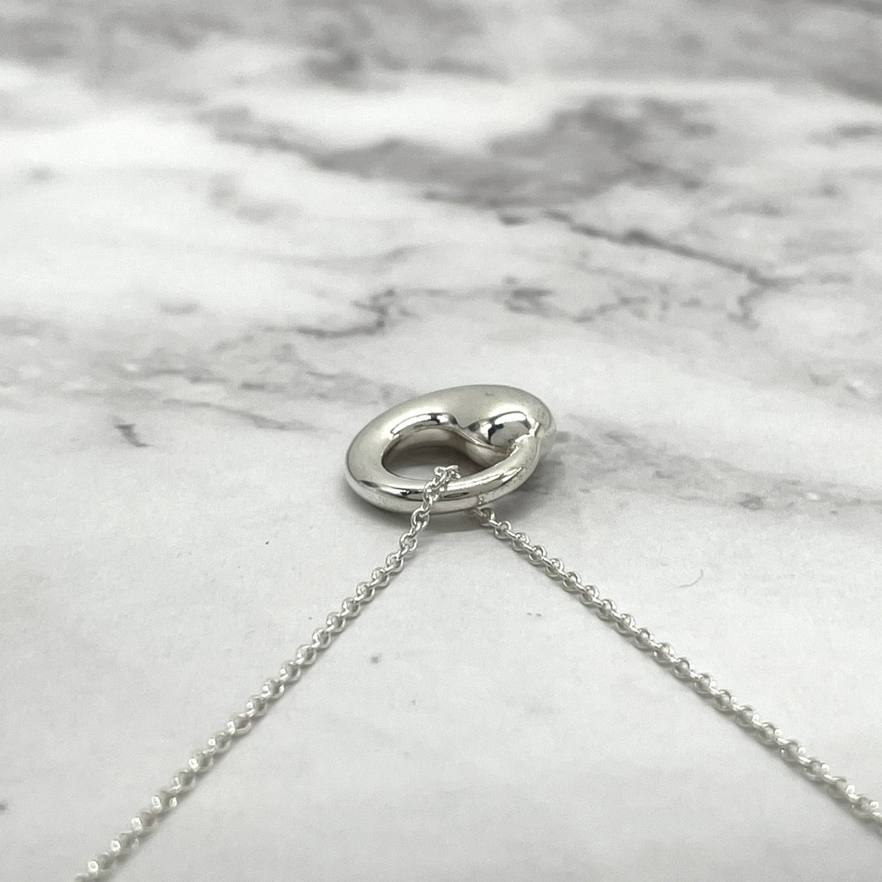 美品 TIFFANY & Co. ティファニー ネックレス エターナルサークル エルサ・ペレッティ SV925 シルバー ヴィンテージ ジュエリー アクセサリー ペンダント レディース I1