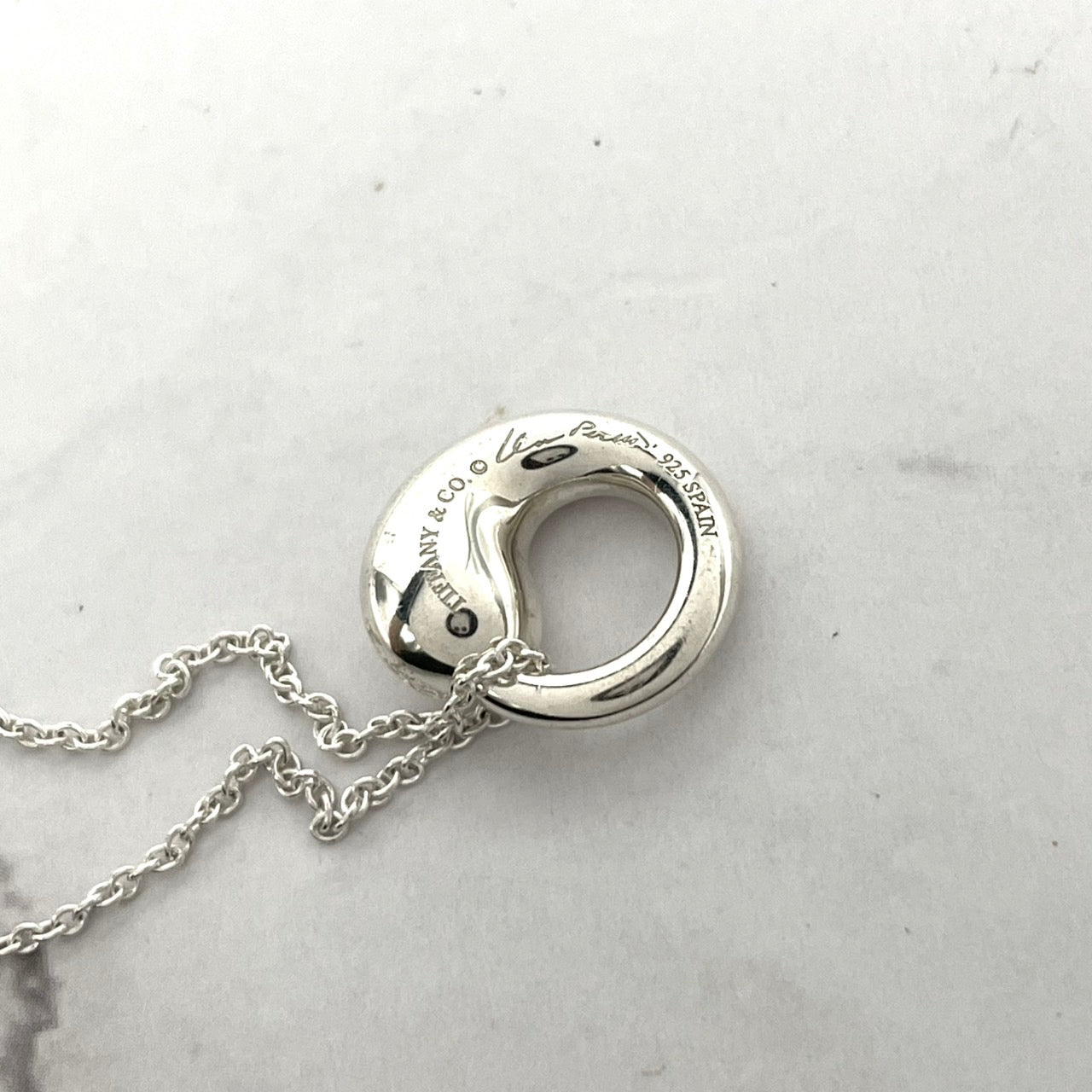 美品 TIFFANY & Co. ティファニー ネックレス エターナルサークル エルサ・ペレッティ SV925 シルバー ヴィンテージ ジュエリー アクセサリー ペンダント レディース I1