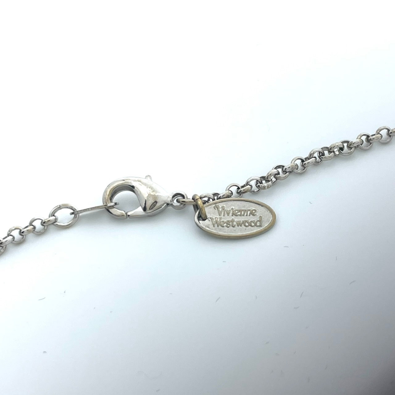 Vivienne Westwood ヴィヴィアン ウエストウッド ロゴハート オーブ ラインストーン ネックレス ペンダント シルバー 赤 レッド ジュエリー レディース I1